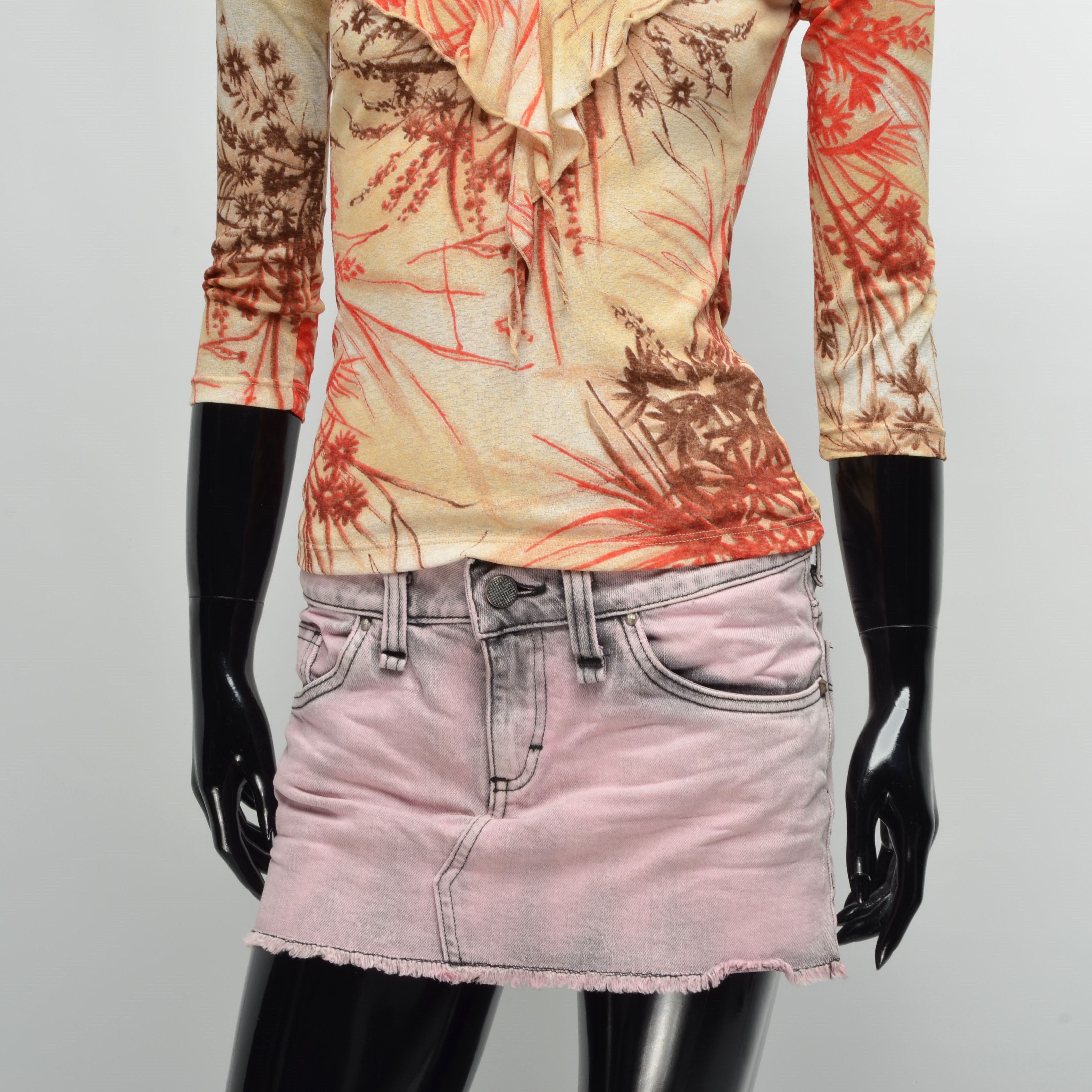 Other Vintage Y2K Mesh Flora Printed Blouse Top Size S / US 4 / IT 40 - 3 Thumbnail