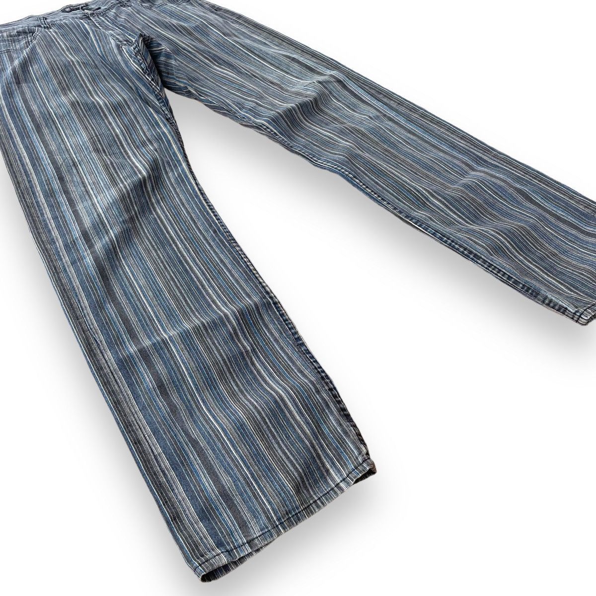 Tornado Mart 🇯🇵 VINTAGE ROOT THREE STRIPES DENIM PANTS Size US 30 / EU 46 - 5 Thumbnail