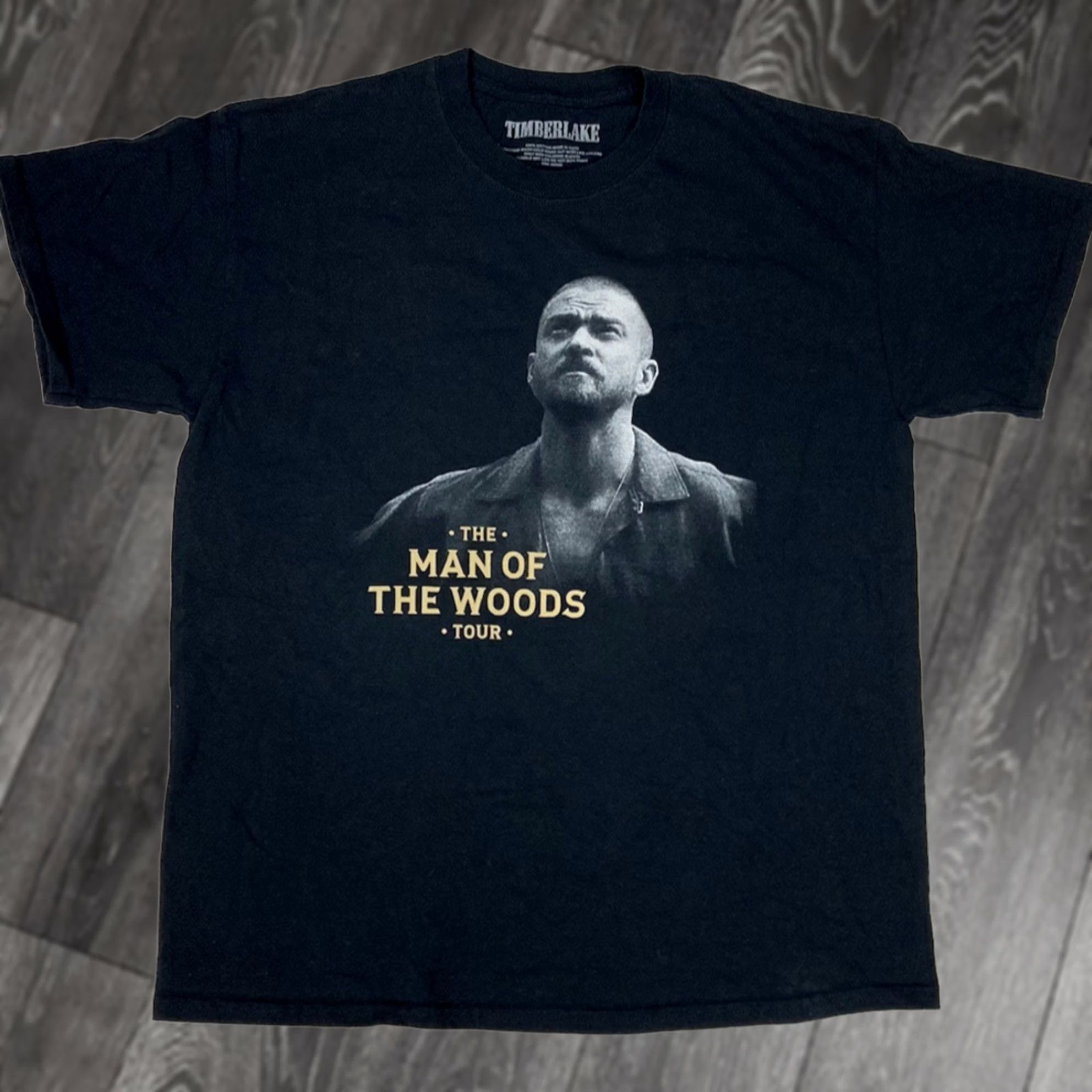 Timberland VINTAGE Justin Timberlake The Man Of The Woods Tour Graphic T-shirt Men Large Black Size US L / EU 52-54 / 3 - 1 Thumbnail