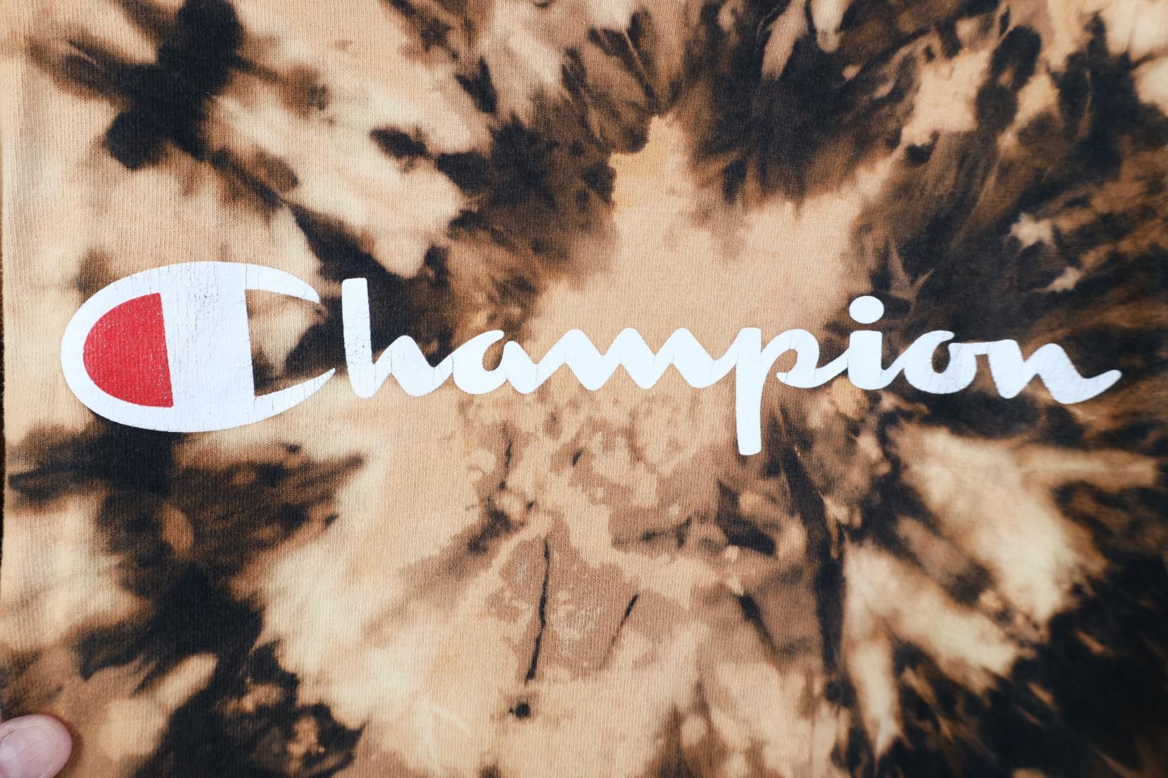 Champion Y2K Champion Spell Out Acid Wash Heavyweight T-Shirt Cotton Size US S / EU 44-46 / 1 - 5 Thumbnail