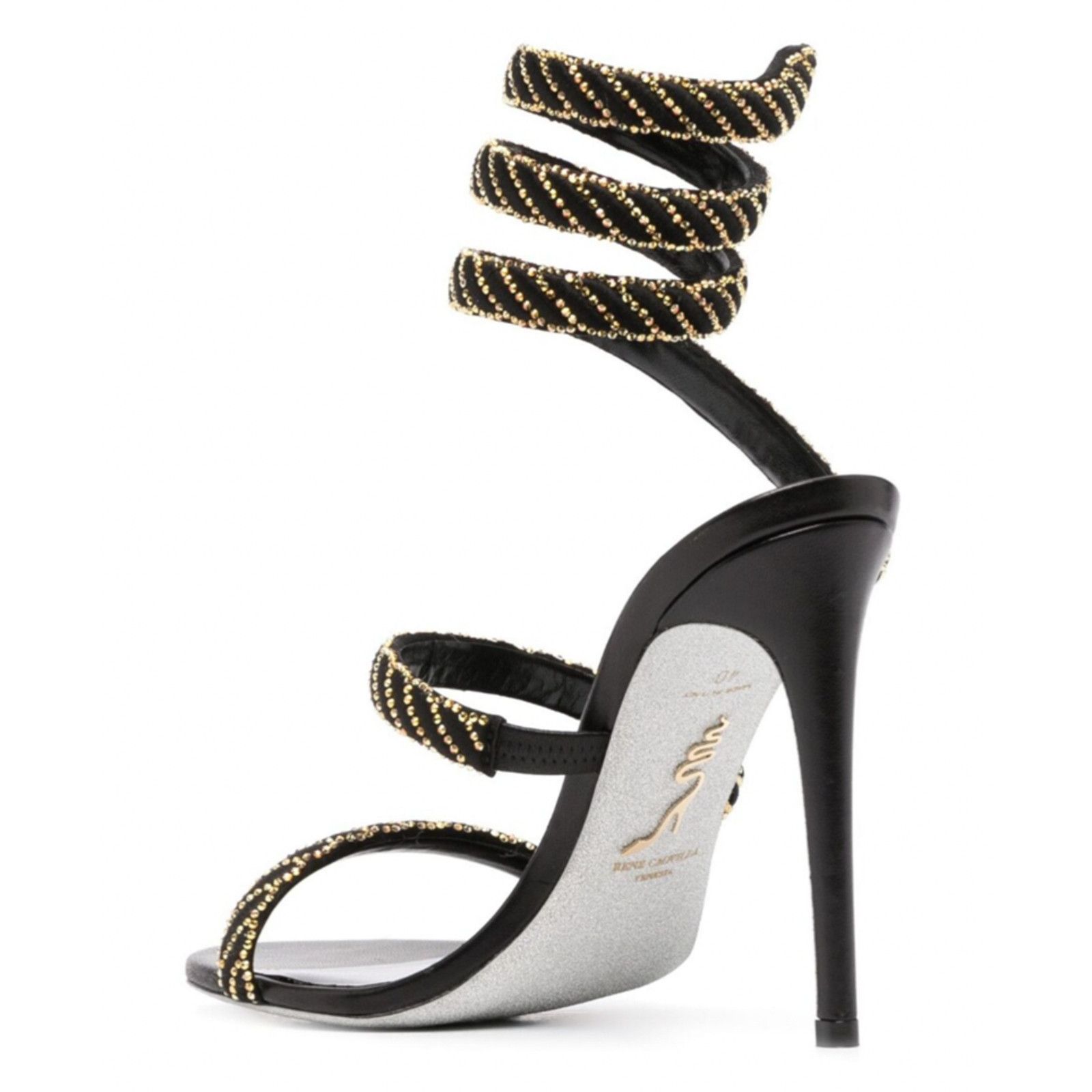 Rene Caovilla Cleo Sunshine Crystal Ankle Wrap Strap Sandal Heel Pump 37.5 Size US 7.5 / IT 37.5 - 8 Thumbnail