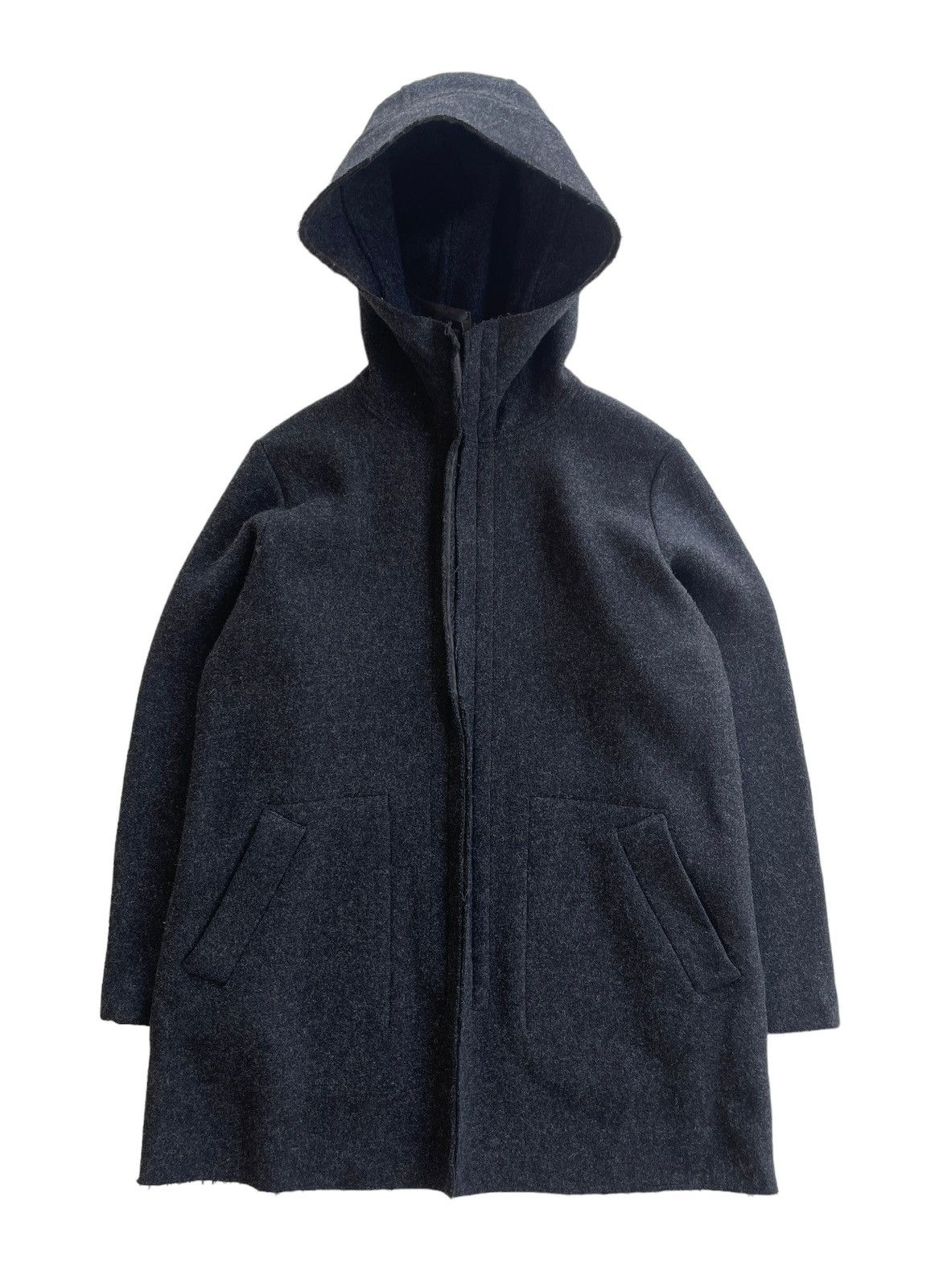 Issey Miyake 1999/2000 Zucca Wool Coat Hoodie Size US M / EU 48-50 / 2 - 3 Thumbnail