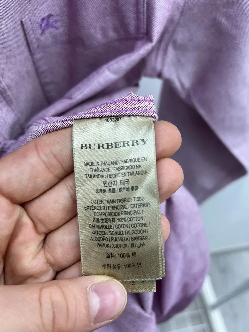 Burberry Burberry London England Logo Embroidered Cotton Shirt Size US S / EU 44-46 / 1 - 3 Thumbnail