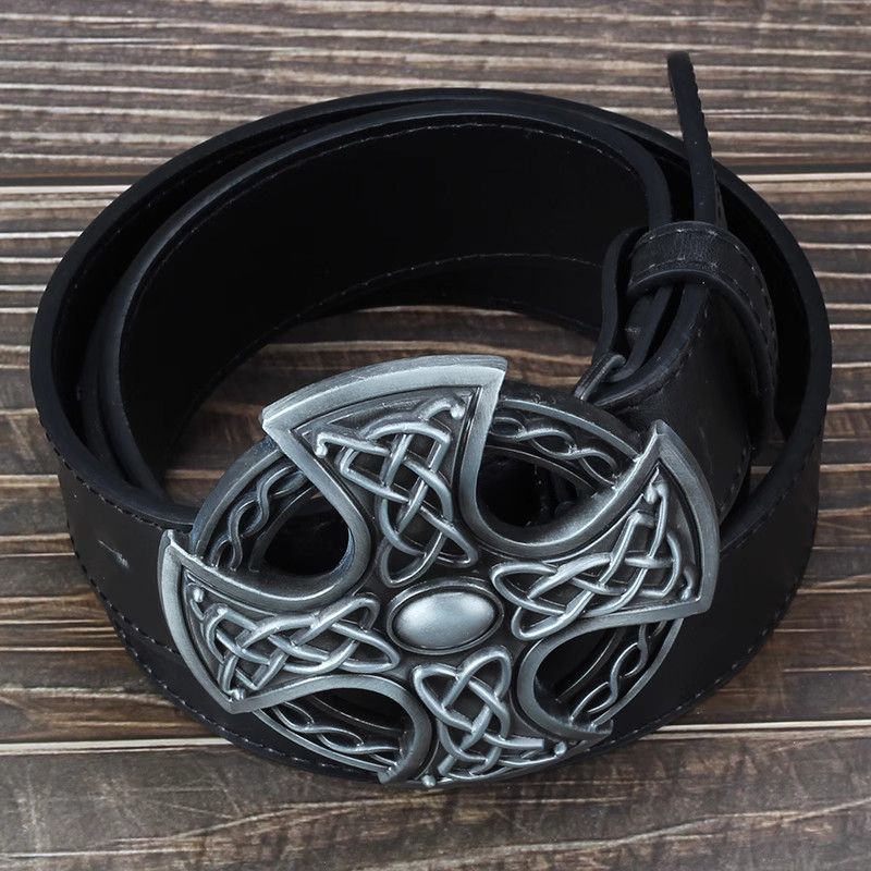Designer Cross Vintage Belt Riveted Belts Menswear Accessories Size ONE SIZE - 2 Thumbnail