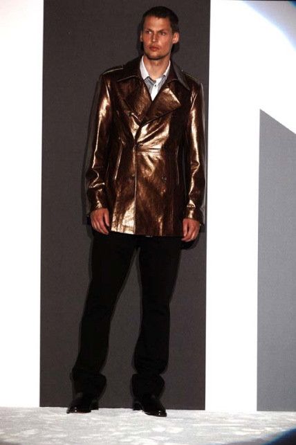 Ozwald Boateng GRAIL! Runway gold leather jacket SS07.Like Tom Ford Size US L / EU 52-54 / 3 - 3 Thumbnail