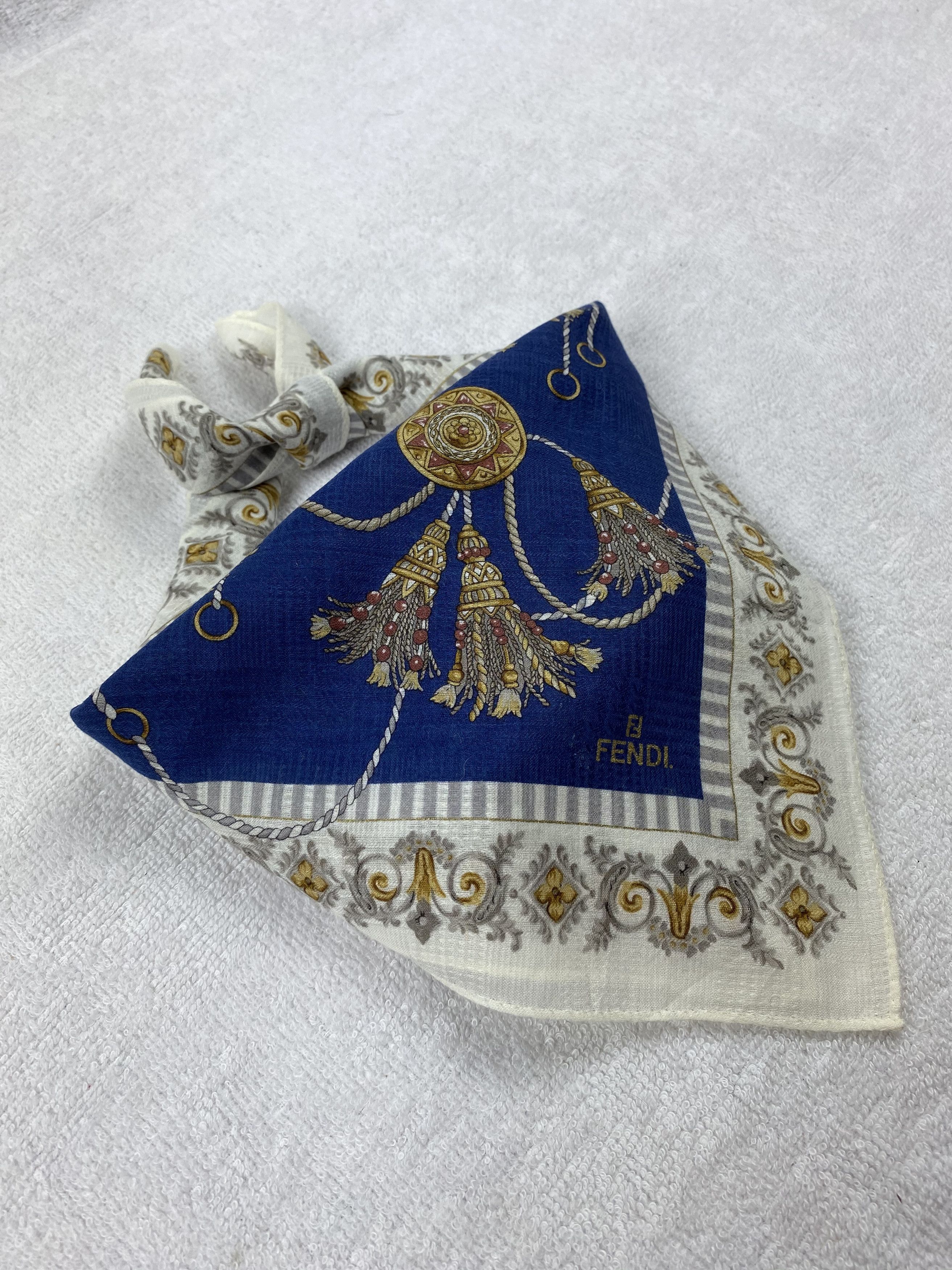 Vintage Fendi Bandana / Handkerchief / Neckerchief A213 Size ONE SIZE - 2 Thumbnail