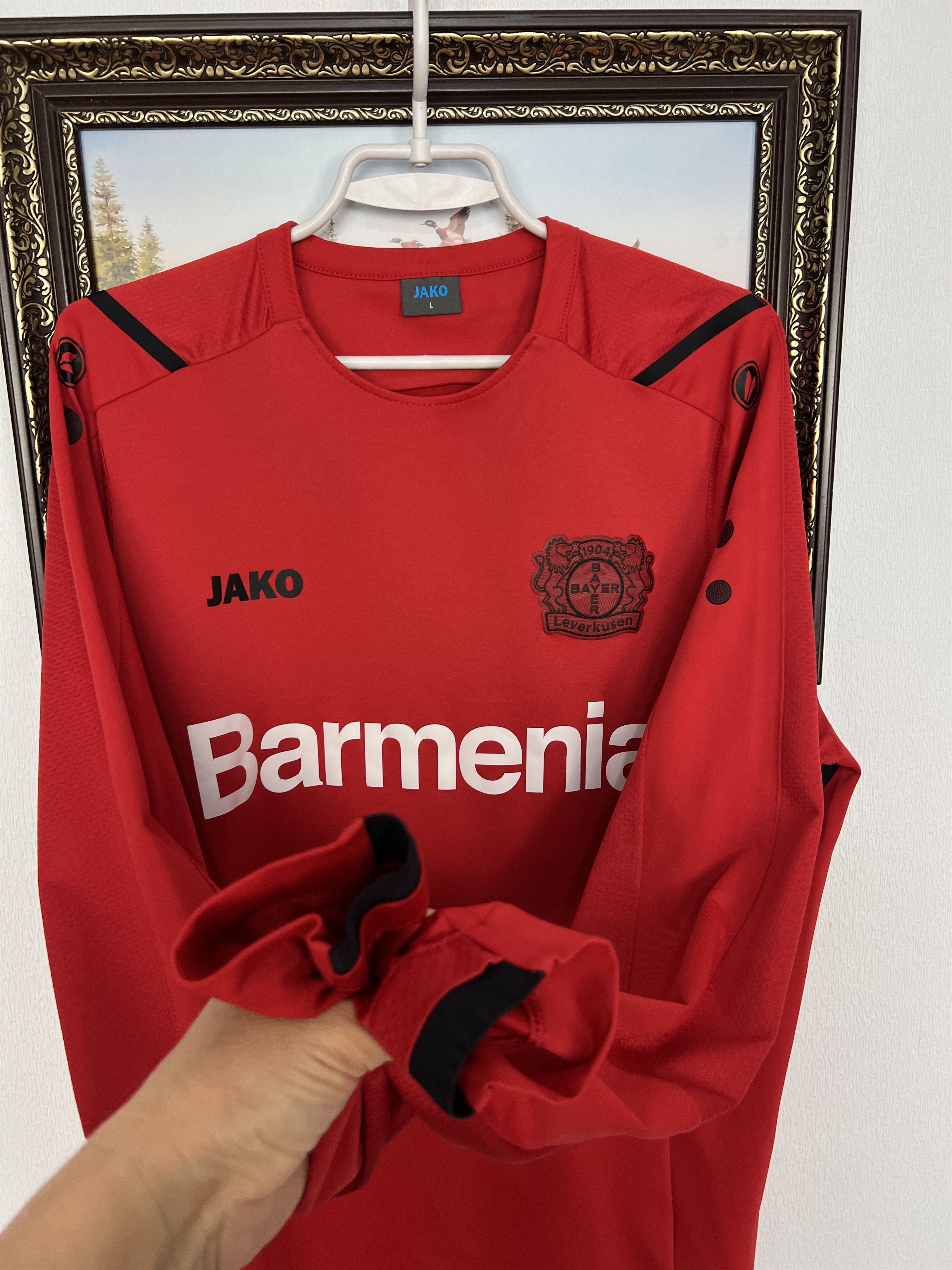 Vintage Jako Bayer Leverkusen Football Sweatshirt Soccer Track Top Size US L / EU 52-54 / 3 - 6 Thumbnail