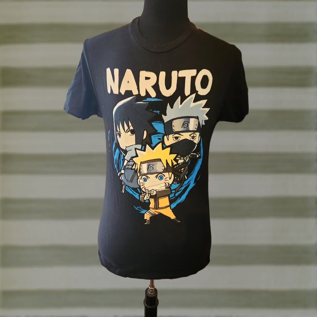 Ripple Junction Naruto Shippuden Anime Graphic T-Shirt Medium Black Crew Neck Short Sleeve Mens Size US M / EU 48-50 / 2 - 1 Thumbnail