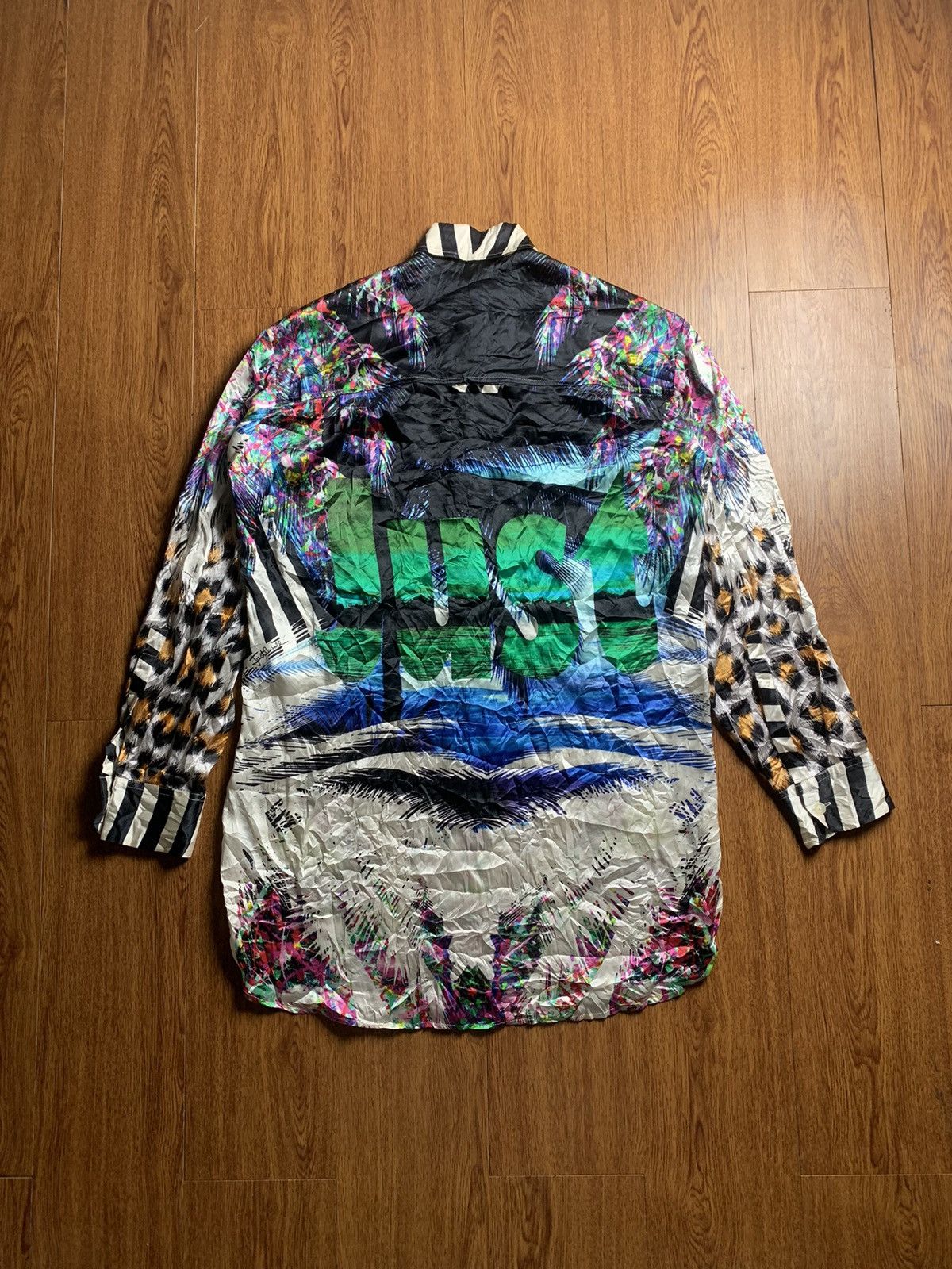 Just Cavalli Just Cavalli - Multicolor Silk Long Sleeve Blouse Size L / US 10 / IT 46 - 9 Thumbnail