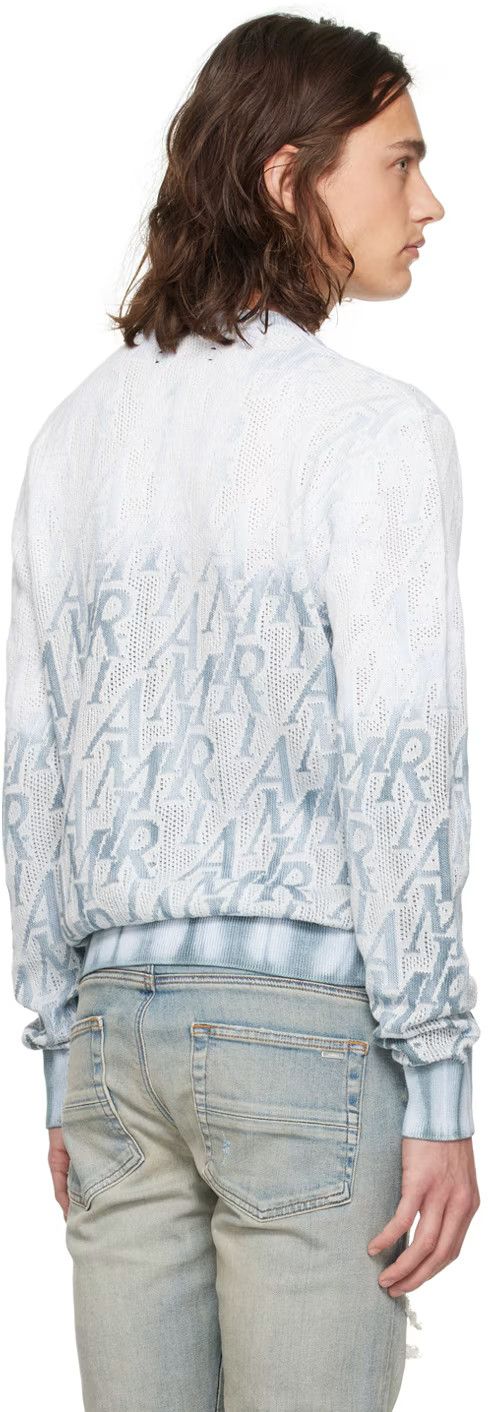 Amiri o1y0525 Logo Sweater in Light Blue Size US S / EU 44-46 / 1 - 3 Thumbnail