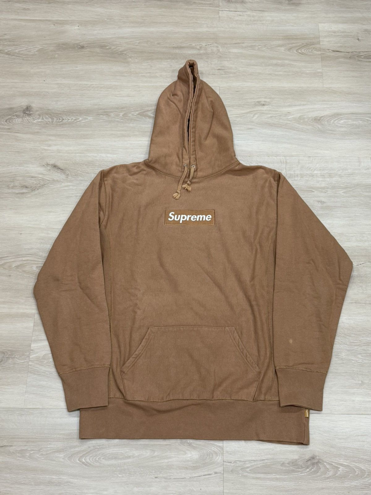 Supreme Supreme Khaki Box Logo Hoodie (2002) Size US L / EU 52-54 / 3 - 1 Thumbnail
