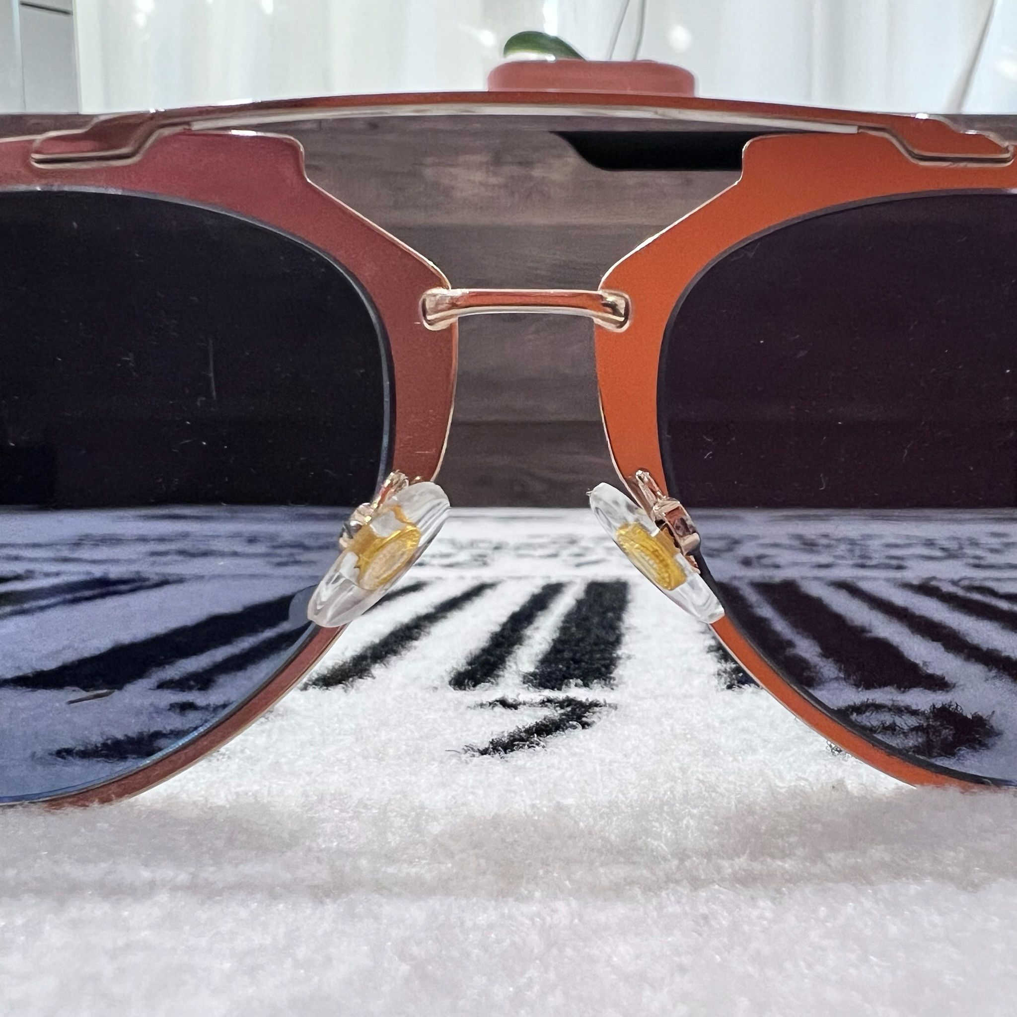 Dior Dior Reflected Rose Gold Frame Green Arms Aviator Size ONE SIZE - 6 Thumbnail
