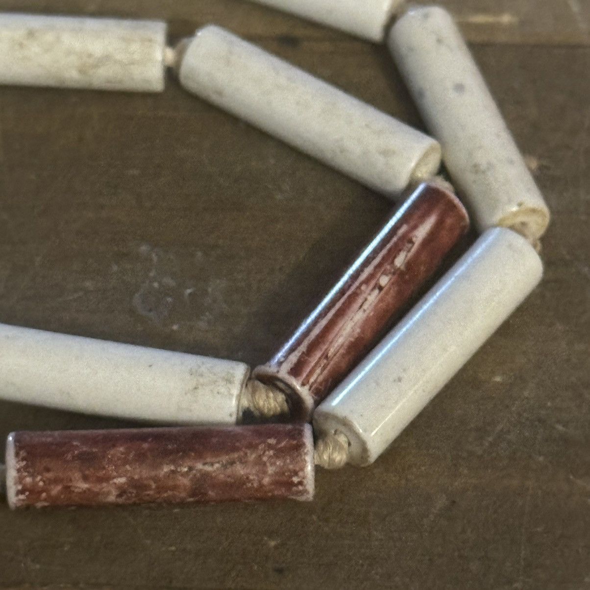 Vintage Vintage porcelain tubular bead necklace Size ONE SIZE - 5 Thumbnail