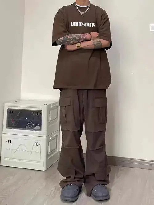 Designer × Japanese Brand × Vintage utility baggy flared cargo pants Size US 32 / EU 48 - 2 Thumbnail