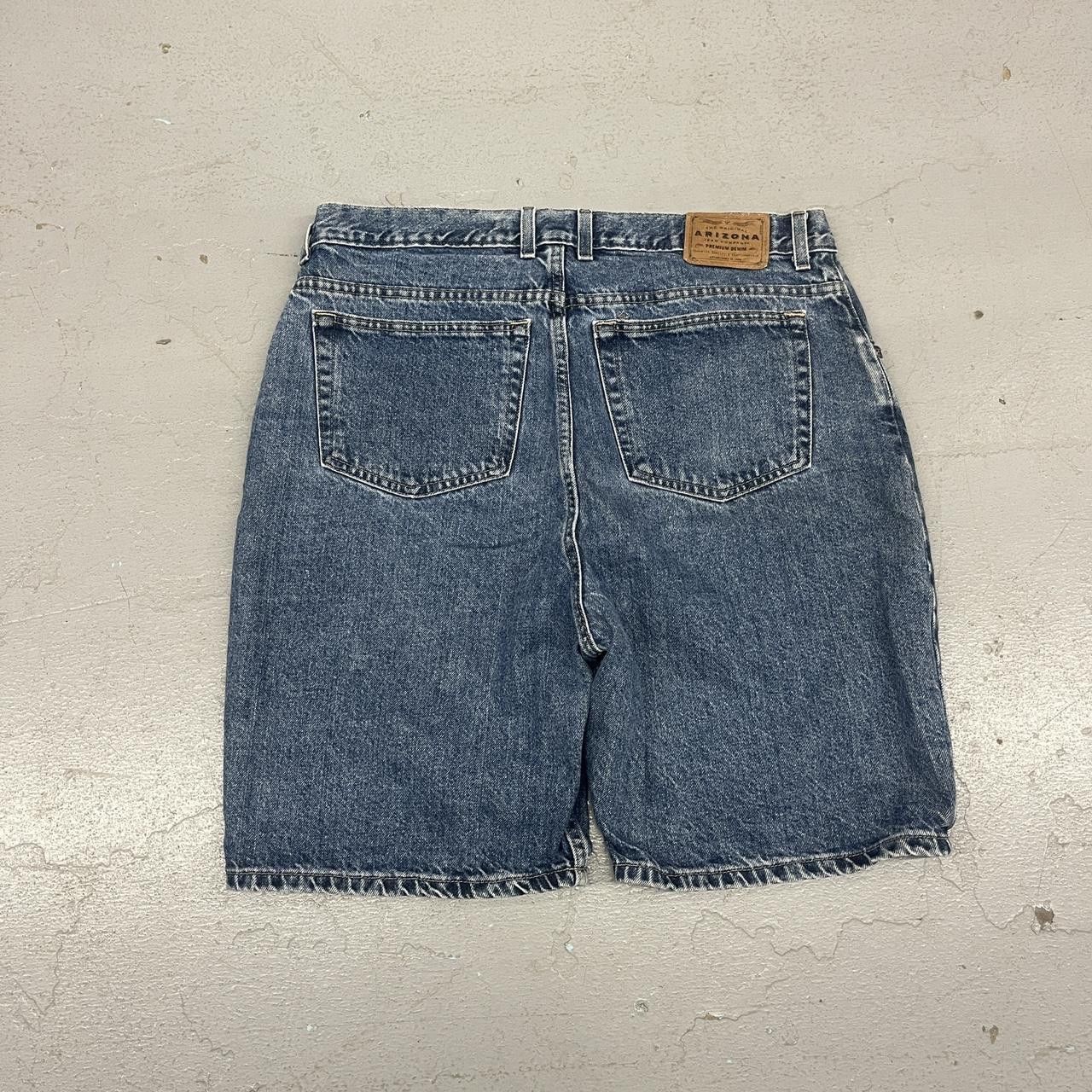 Arizona Jean Co. VTG Y2K Arizona Jeans Relaxed Fit Baggy Dark Jean Shorts Size US 38 / EU 54 - 2 Thumbnail