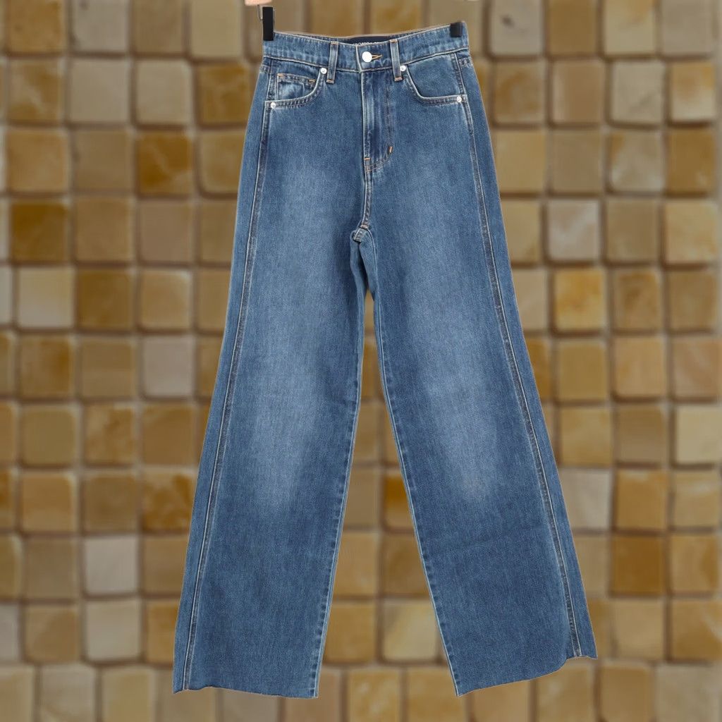 Veronica Beard VERONICA BEARD Jeans Women's Taylor Wide Leg High Rise Rebel Moon Blue 23x31 denim 31" Inseam Regular Fit Brown? Size 40" / US 18 - 1 Thumbnail