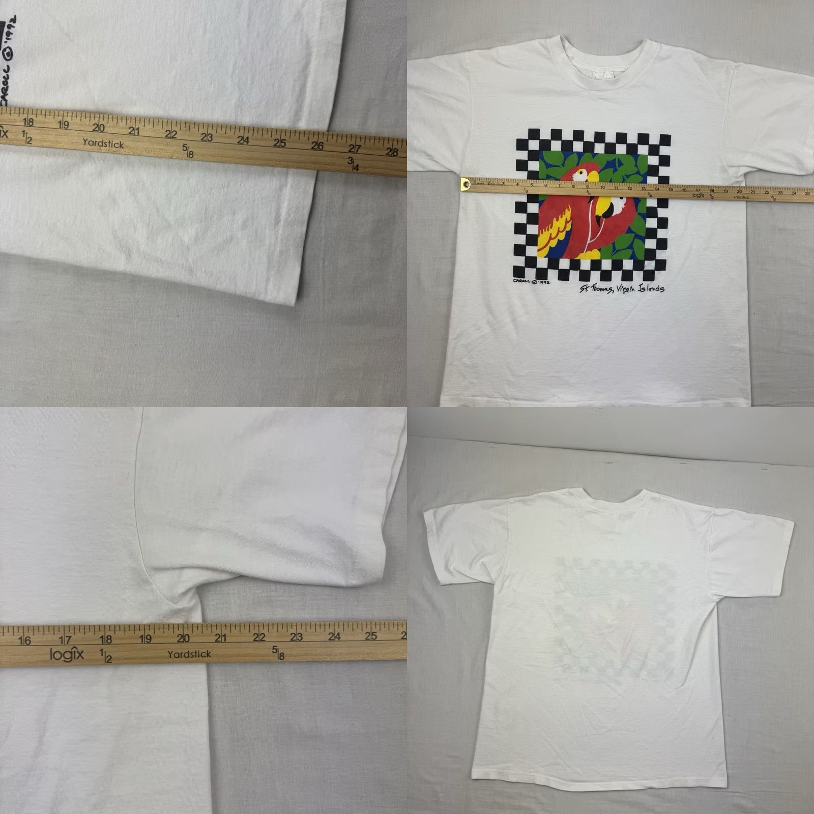 Vintage VINTAGE Down Island Traders Parrot Nature T Shirt Adult XL White Cotton 90s Tropical Forest Animals Mens Shirt XL Size US XL / EU 56 / 4 - 8 Thumbnail