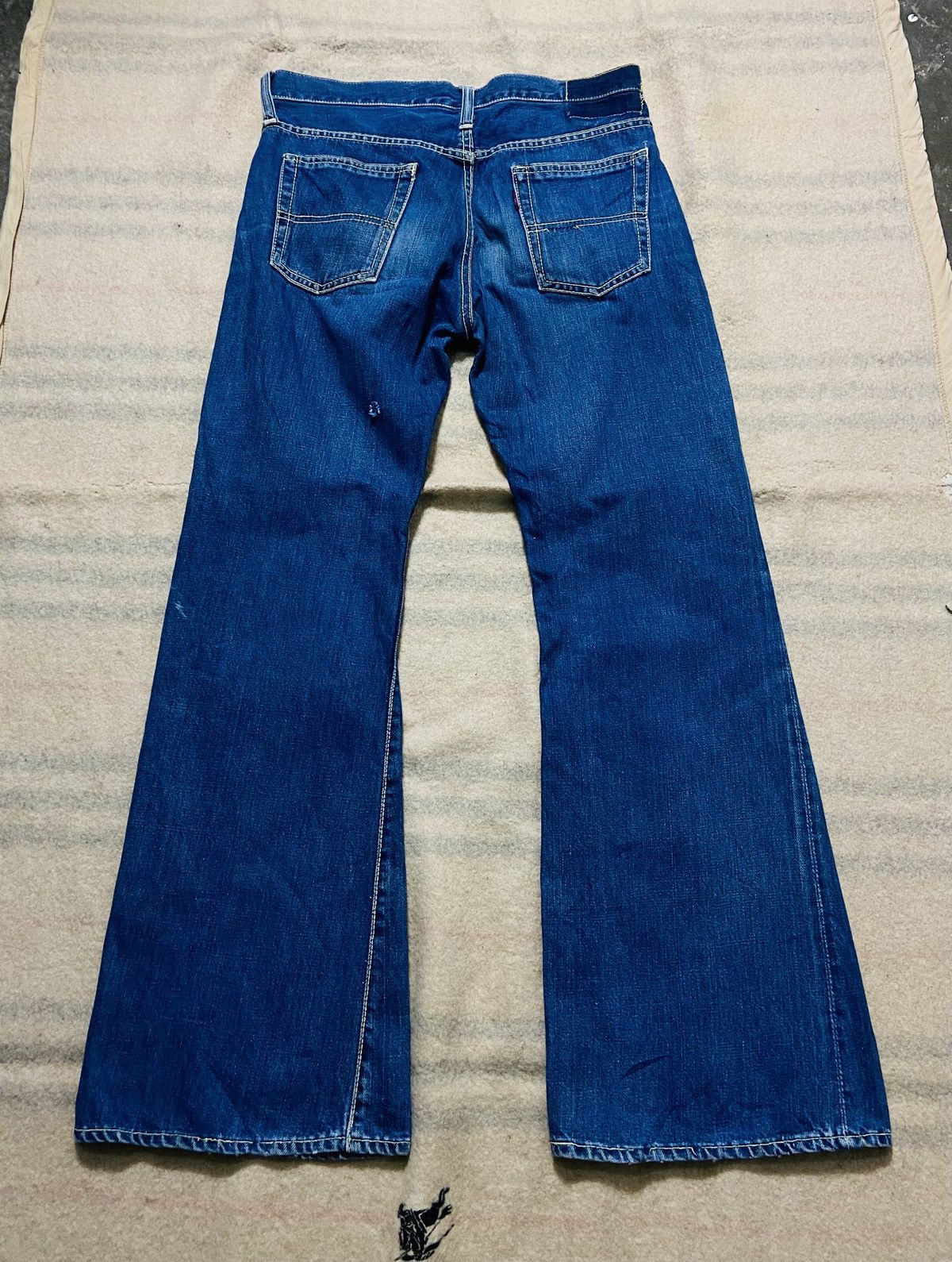 Japanese Brand Vintage 60s Big Stone Flare Jeans Size US 30 / EU 46 - 2 Thumbnail