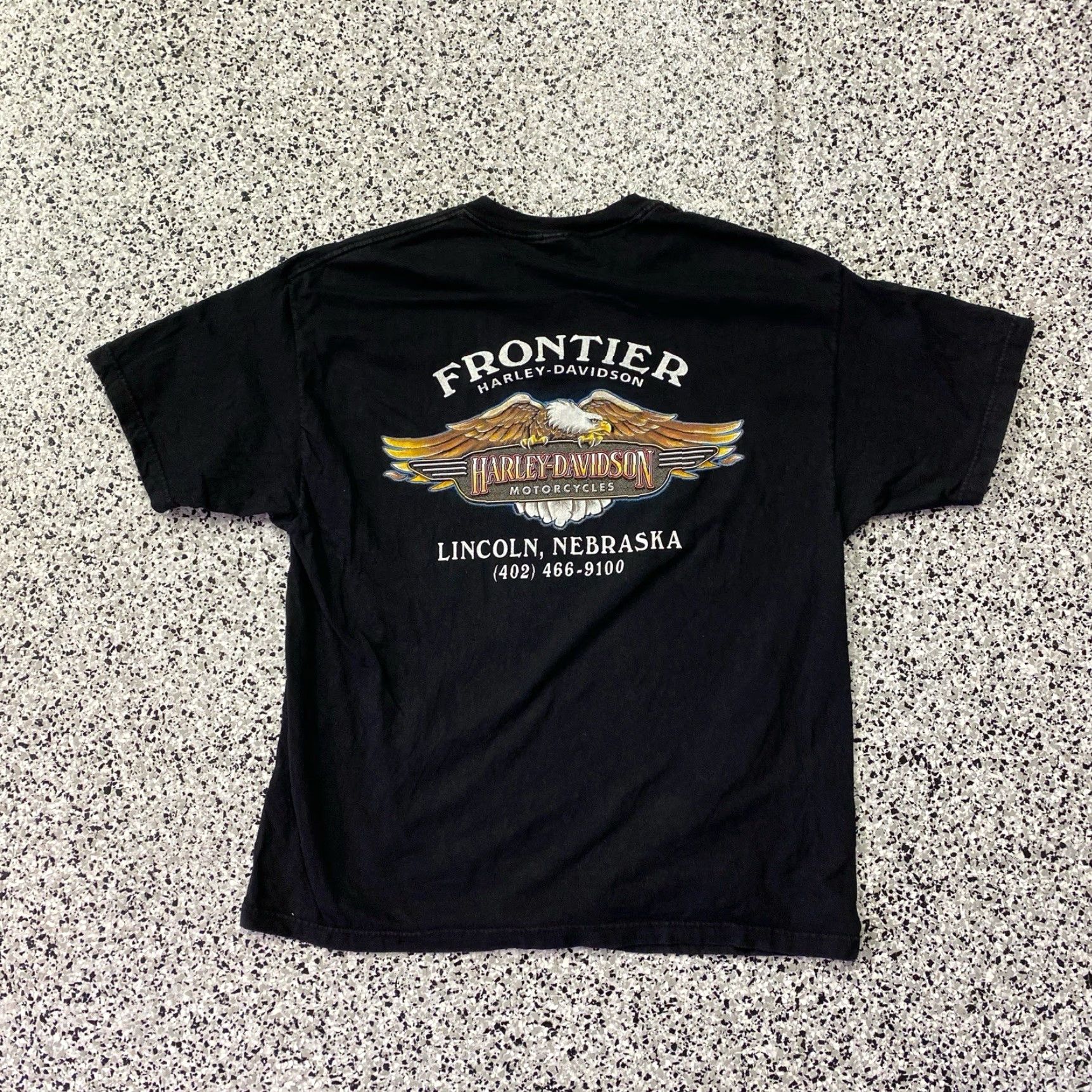 Harley Davidson VINTAGE Harley-Davidson T-Shirt Adult XL Black Short Sleeve Crew Neck Motor Cycle Graphic Print 2000s Men Size US XL / EU 56 / 4 - 4 Thumbnail