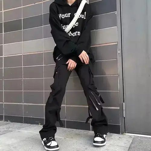 Japanese Brand × Vintage Streetwear cargo pants black Size US 30 / EU 46 - 2 Thumbnail