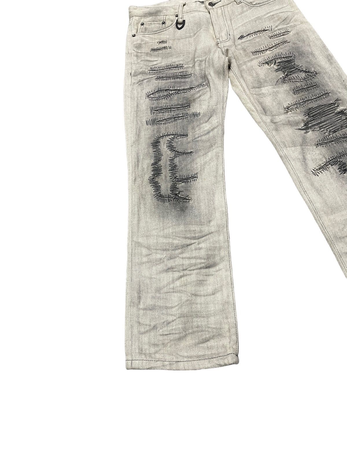 semanticdesign Vintage Semantic Design Style Flare Jeans ! Rare Design Size US 31 - 8 Thumbnail