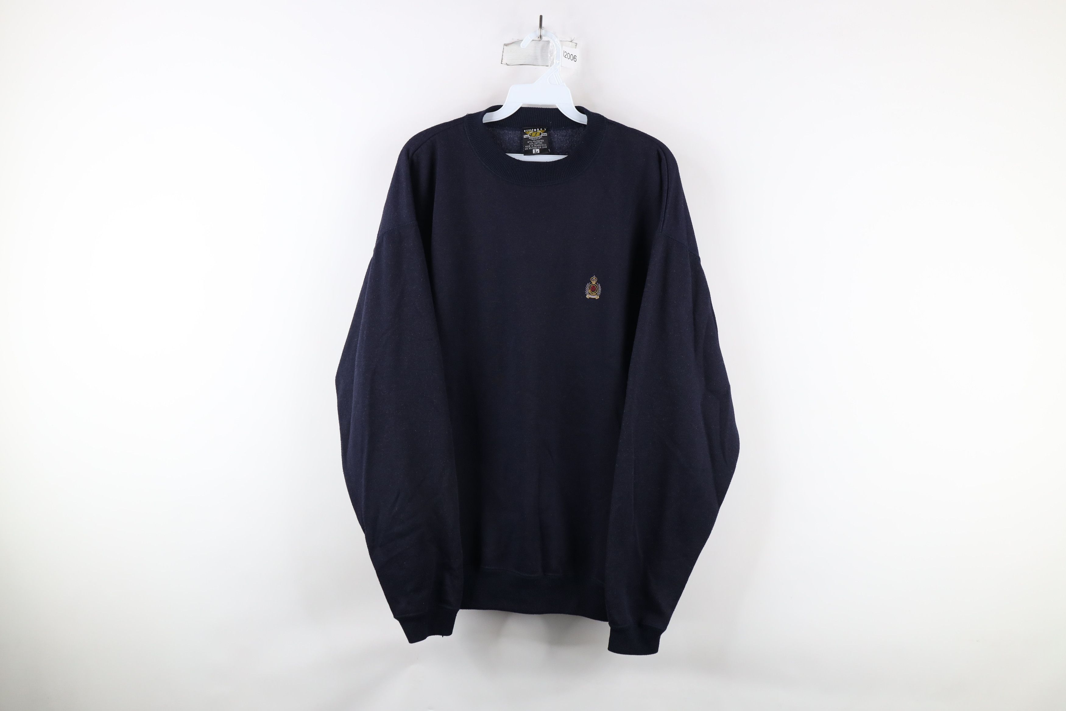 Vintage Vintage 90s Bugle Boys Crest Crewneck Sweatshirt Blue Size US L / EU 52-54 / 3 - 1 Thumbnail