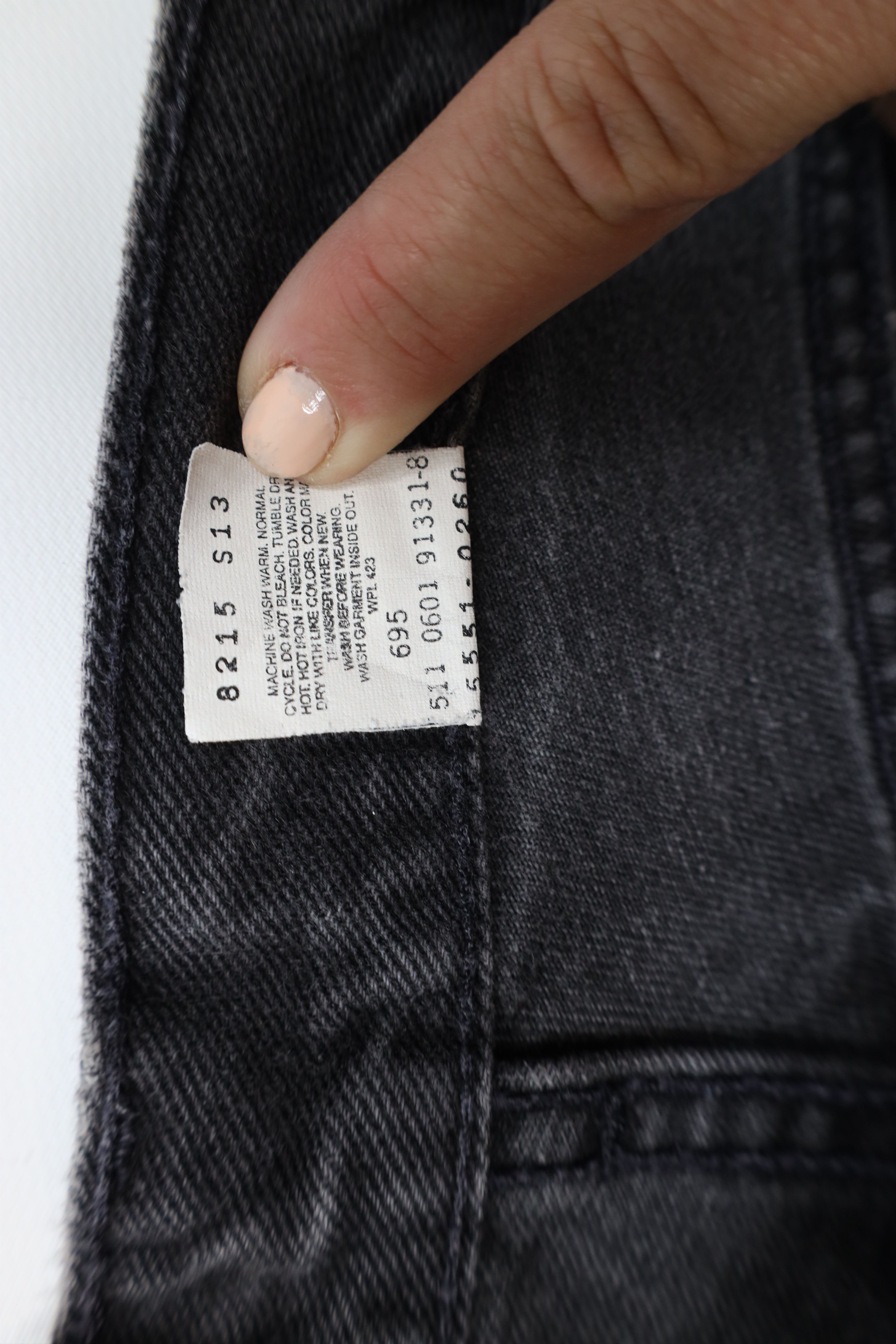 Levi's Vintage Y2K 2001 Levis 550 Tapered Leg Jeans Black USA Size 36" / US 14 / IT 50 - 8 Thumbnail