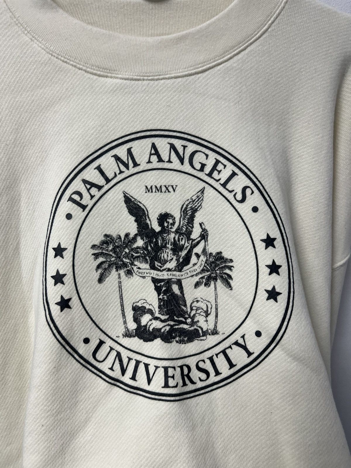 Palm Angels Palm Angels Sweatshirt Big Logo Luxury White Size US S / EU 44-46 / 1 - 1 Thumbnail