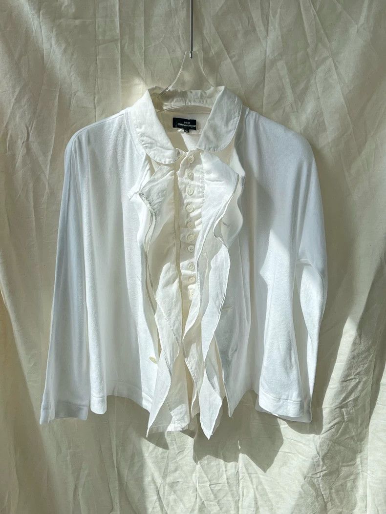 Comme des Garcons Comme Des Garcons Cream fake two-piece European ruffled la Size S / US 4 / IT 40 - 1 Thumbnail
