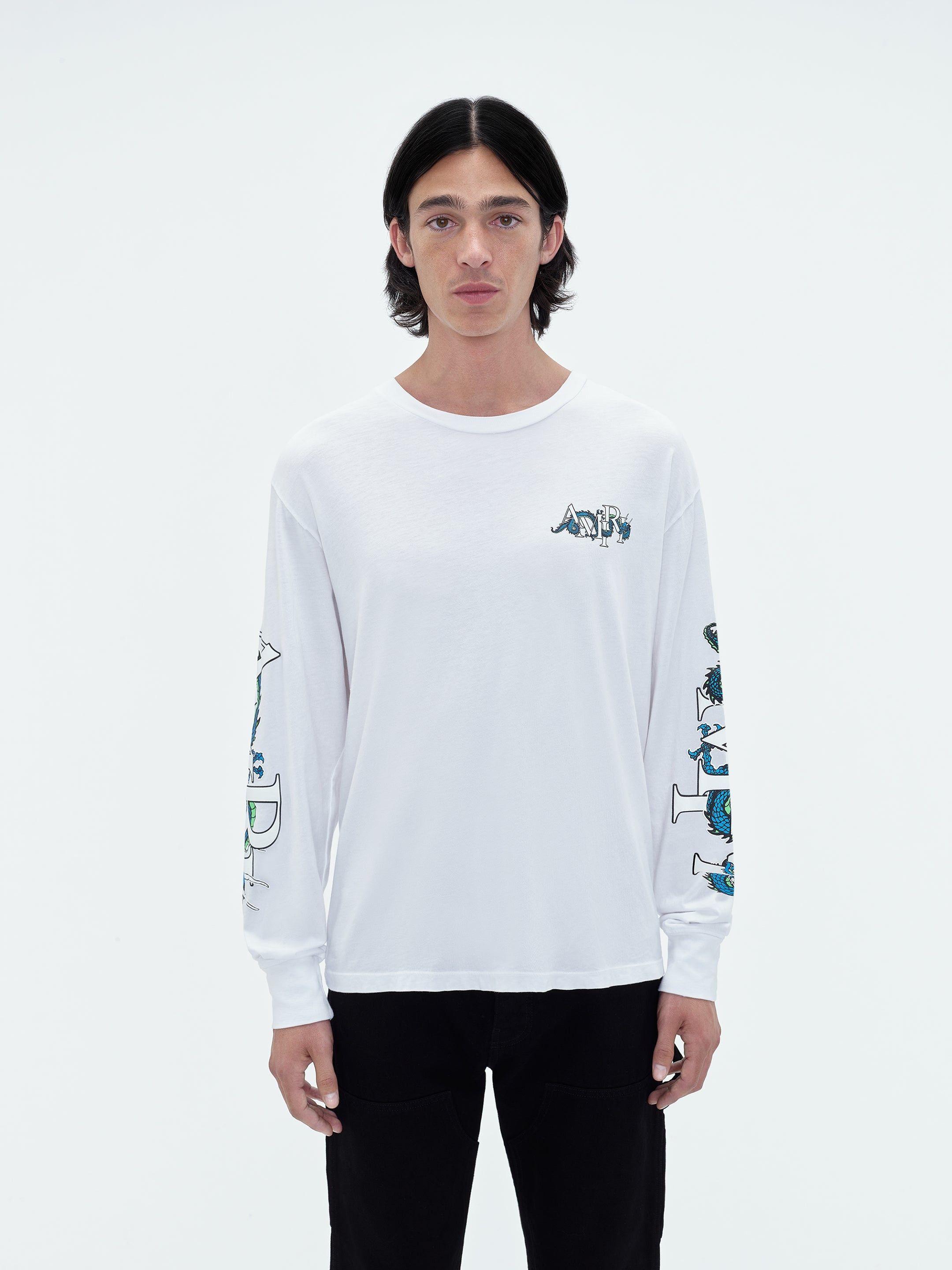 Amiri o1w1db10125 Long Sleeve T-Shirt in White Size US XL / EU 56 / 4 - 3 Thumbnail