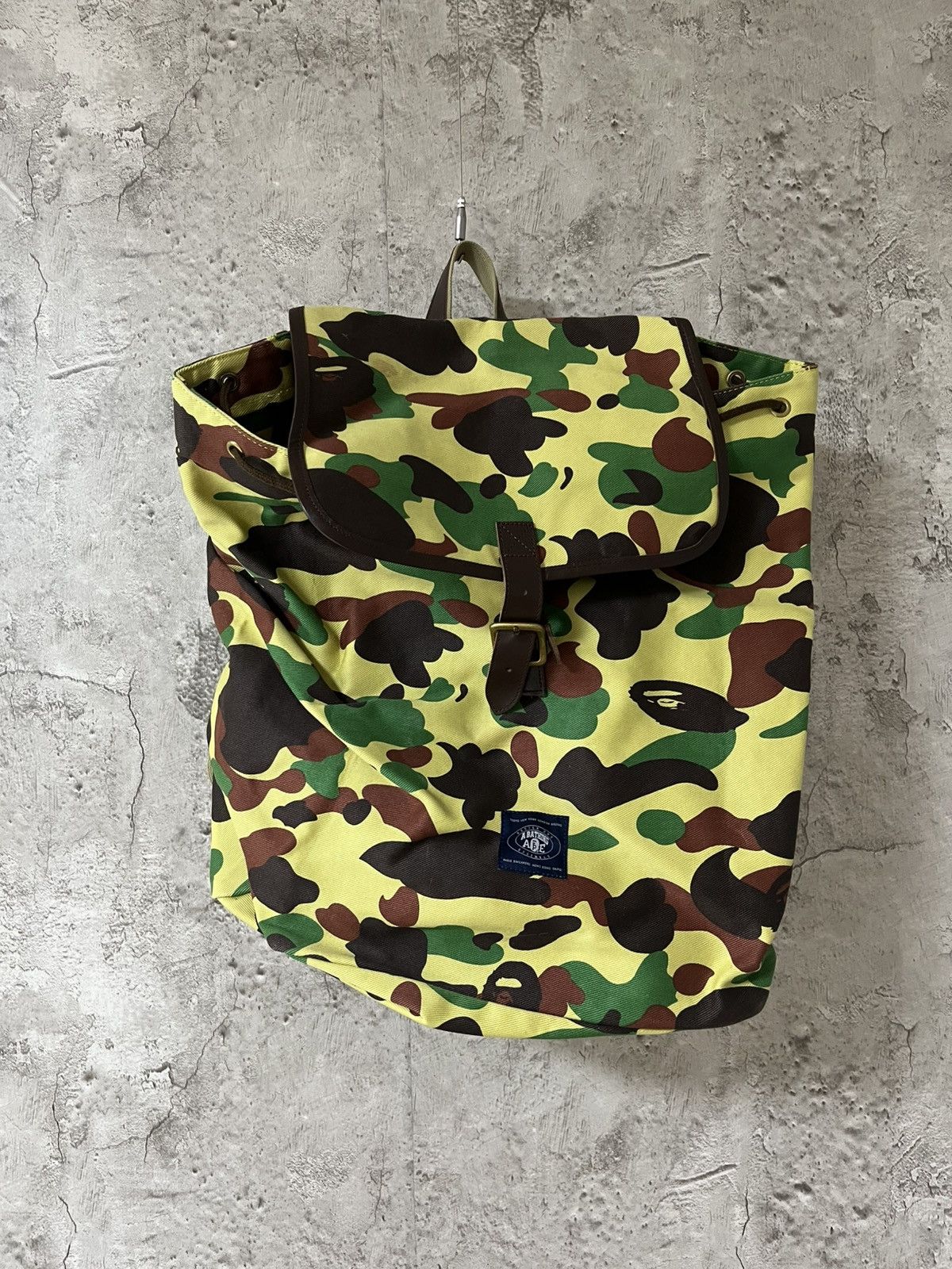 bape camo backpack
