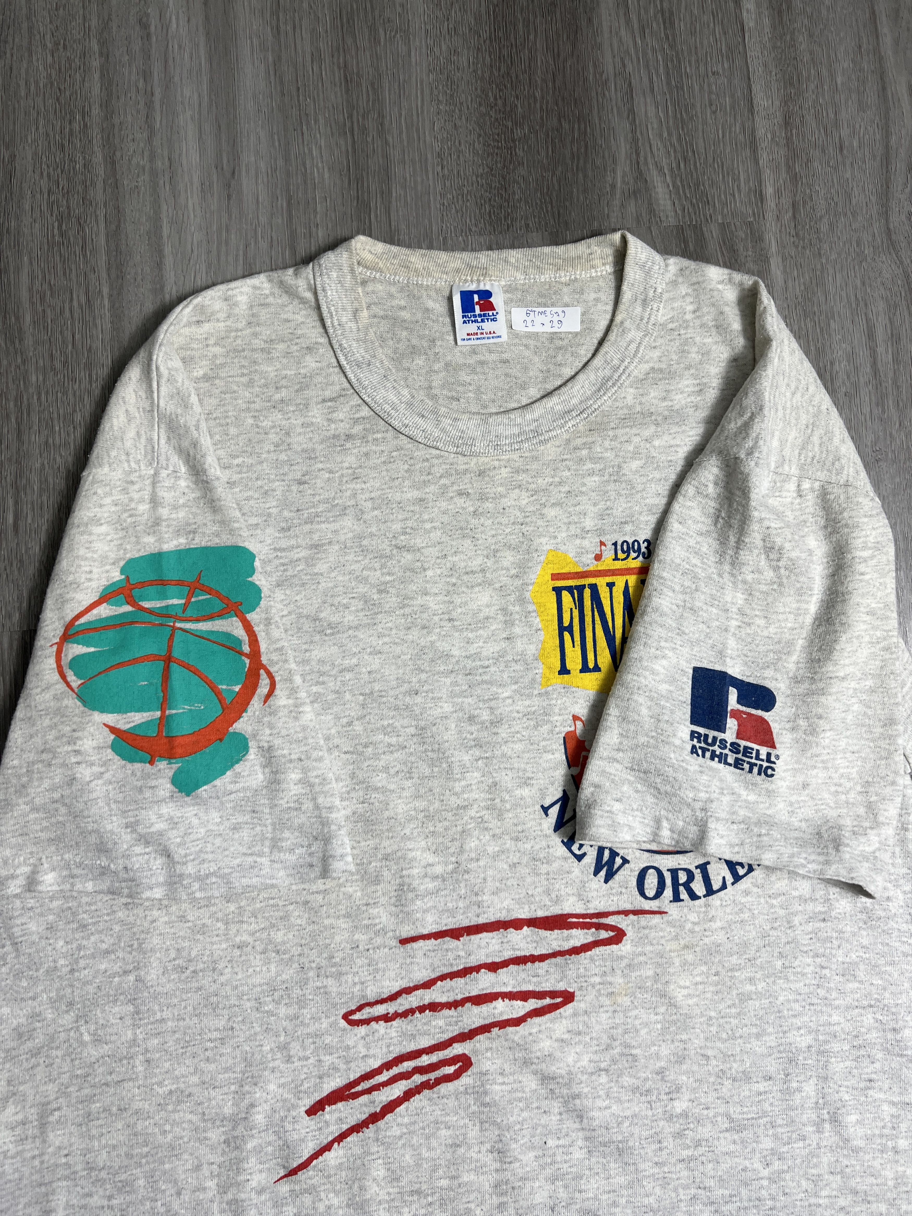 NCAA × Russell Athletic × Vintage Vtg 90s Russell x NCAA Final Four '93 Promo Tee (XL) GTME579 Size US XL / EU 56 / 4 - 4 Thumbnail