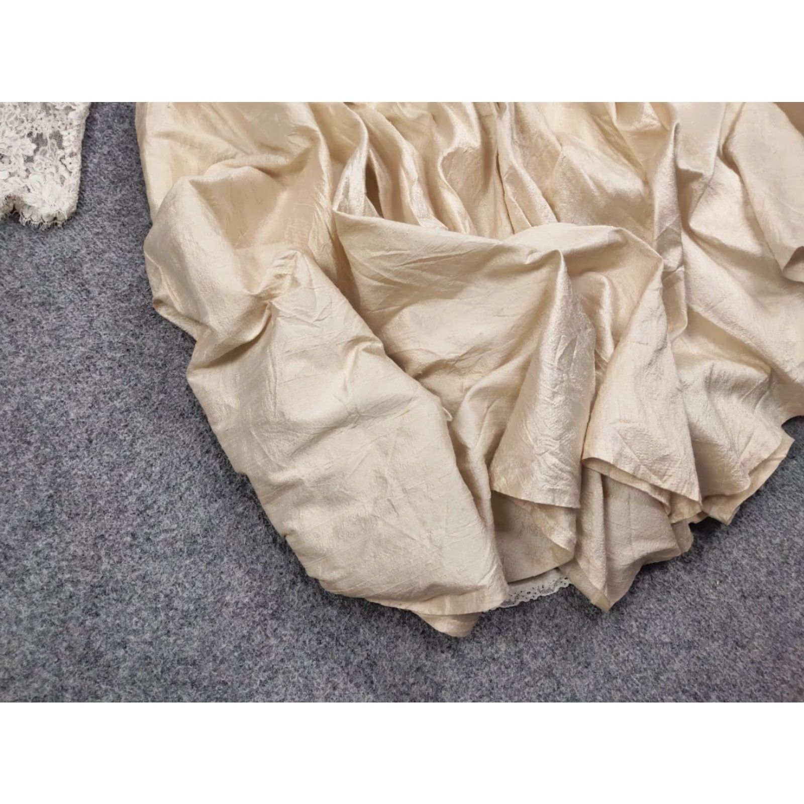 Vintage VINTAGE Phun Shirts lace Dress Button made in usa Shirt Dress M/L Beige 80s wedding style Women's Size M / US 6-8 / IT 42-44 - 6 Thumbnail
