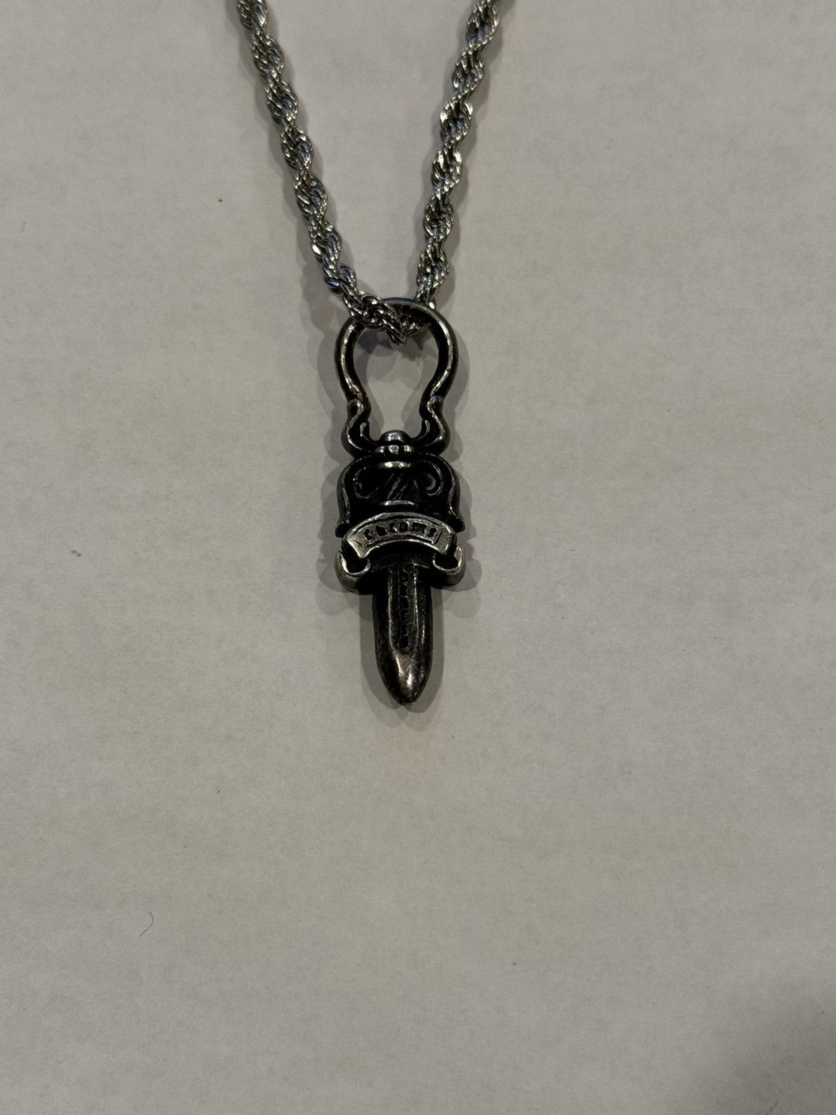 Chrome Hearts Chrome Hearts Dagger Pendant Silver Rope Chain Necklace 925 Size ONE SIZE - 4 Thumbnail