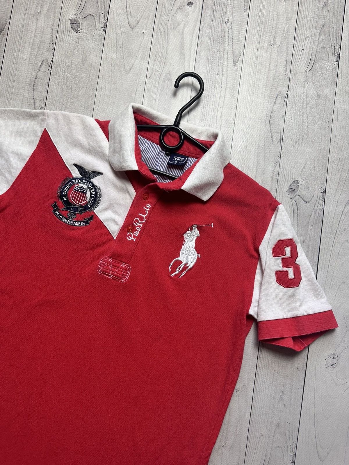Vintage Vintage polo Ralph Lauren size L big logo Size US L / EU 52-54 / 3 - 2 Thumbnail