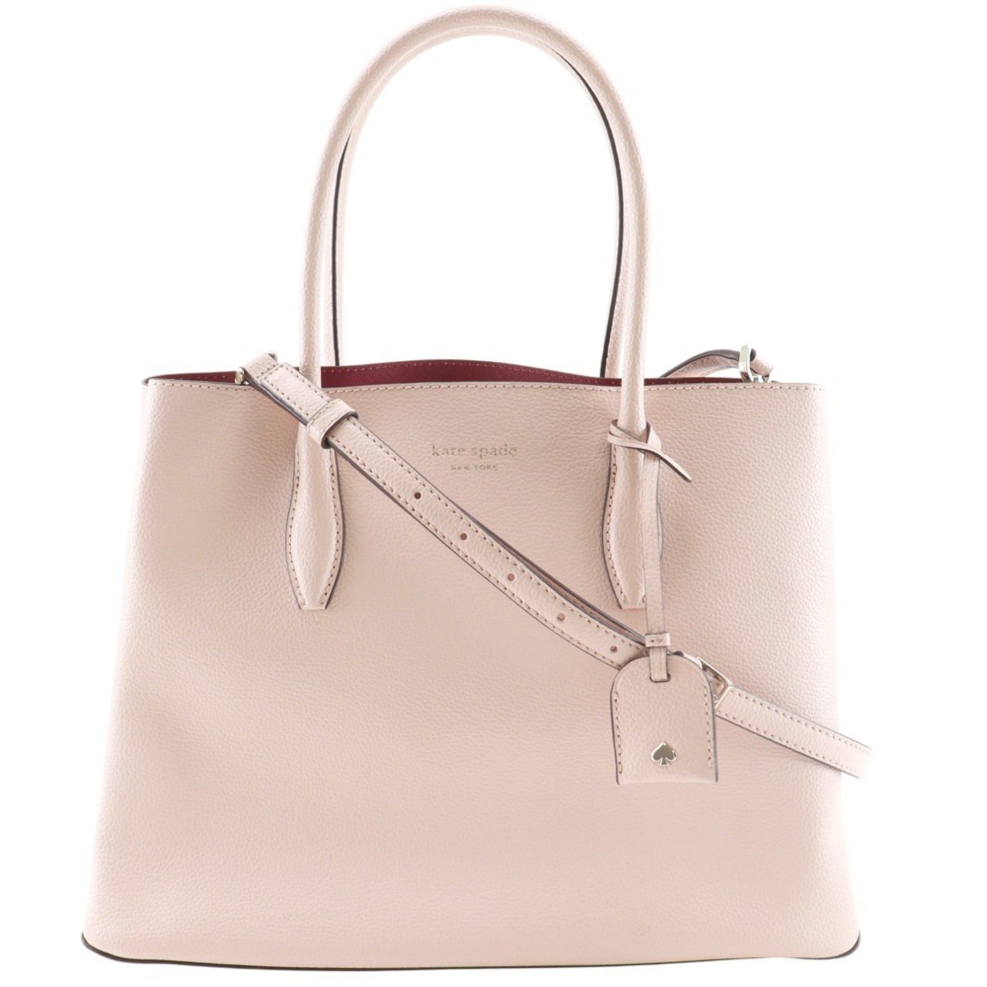 Kate Spade Kate Spade Eva Medium Satchel Tote Bag, 2-Way Shoulder WKRU5696, Leather, Pink, A5 Size, Open, Women's Size ONE SIZE - 1 Thumbnail