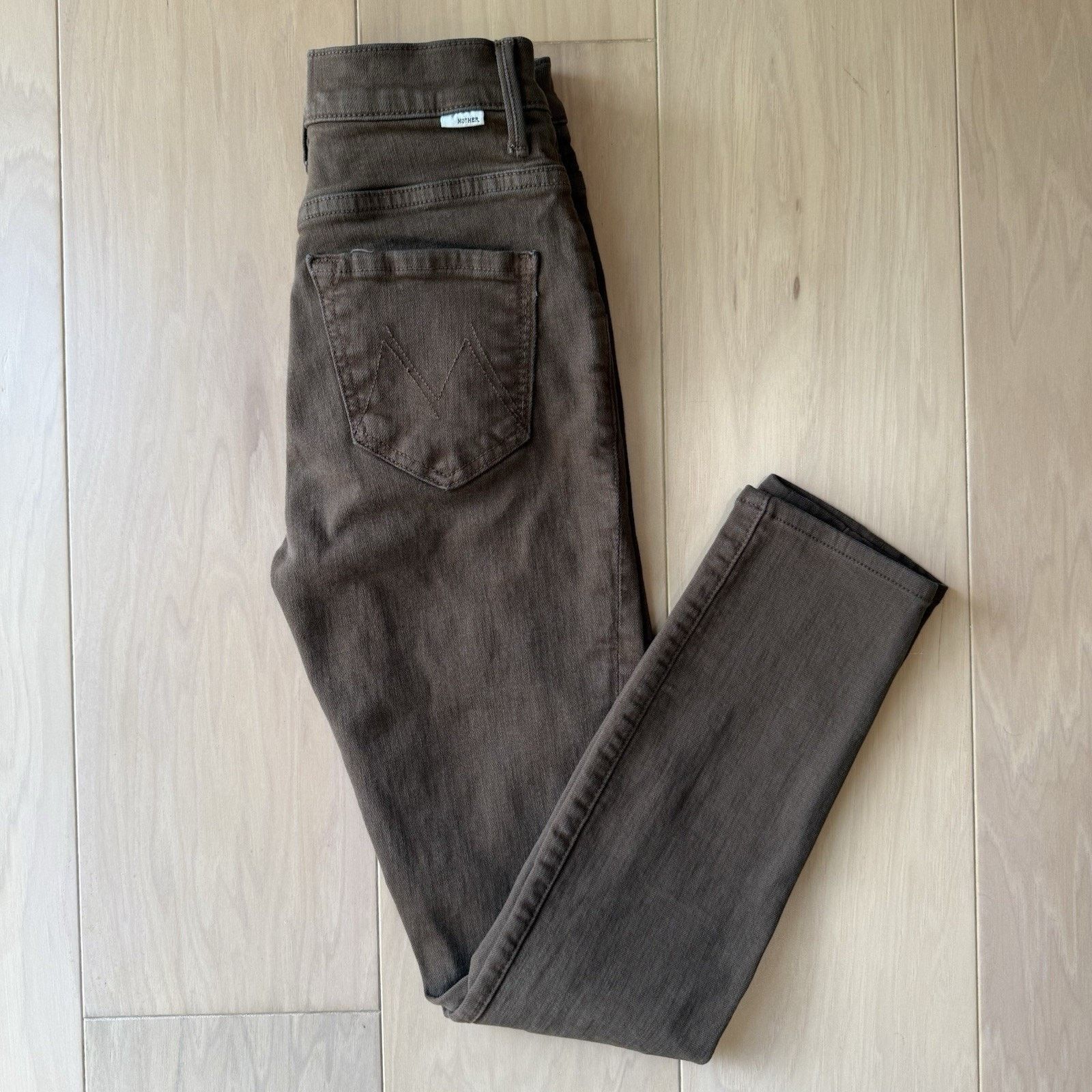 MOTHER Mother Seamed Swooner Jeans Women's 24 Brown Skimp Glam Size 24" / US 00 / IT 34 - 2 Thumbnail