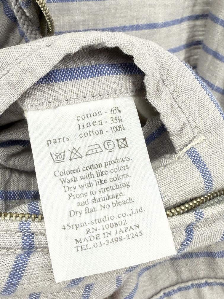 45rpm Linen Hooded Jacket Size US M / EU 48-50 / 2 - 4 Thumbnail