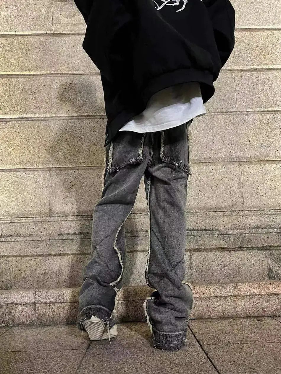 Japanese Brand Vintage patchwork baggy hip hop Y2K jeans Size US 32 / EU 48 - 2 Thumbnail