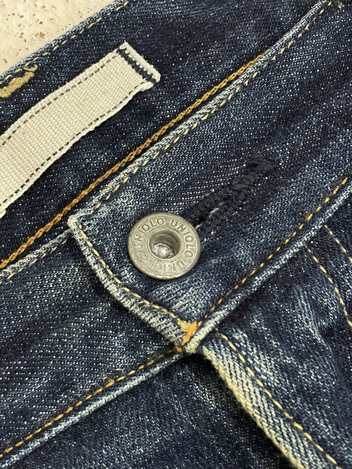 Japanese Brand Uniqlo Nigo Selvedge Mud Workaholic Denim SelfRepair Size US 37 - 10 Thumbnail