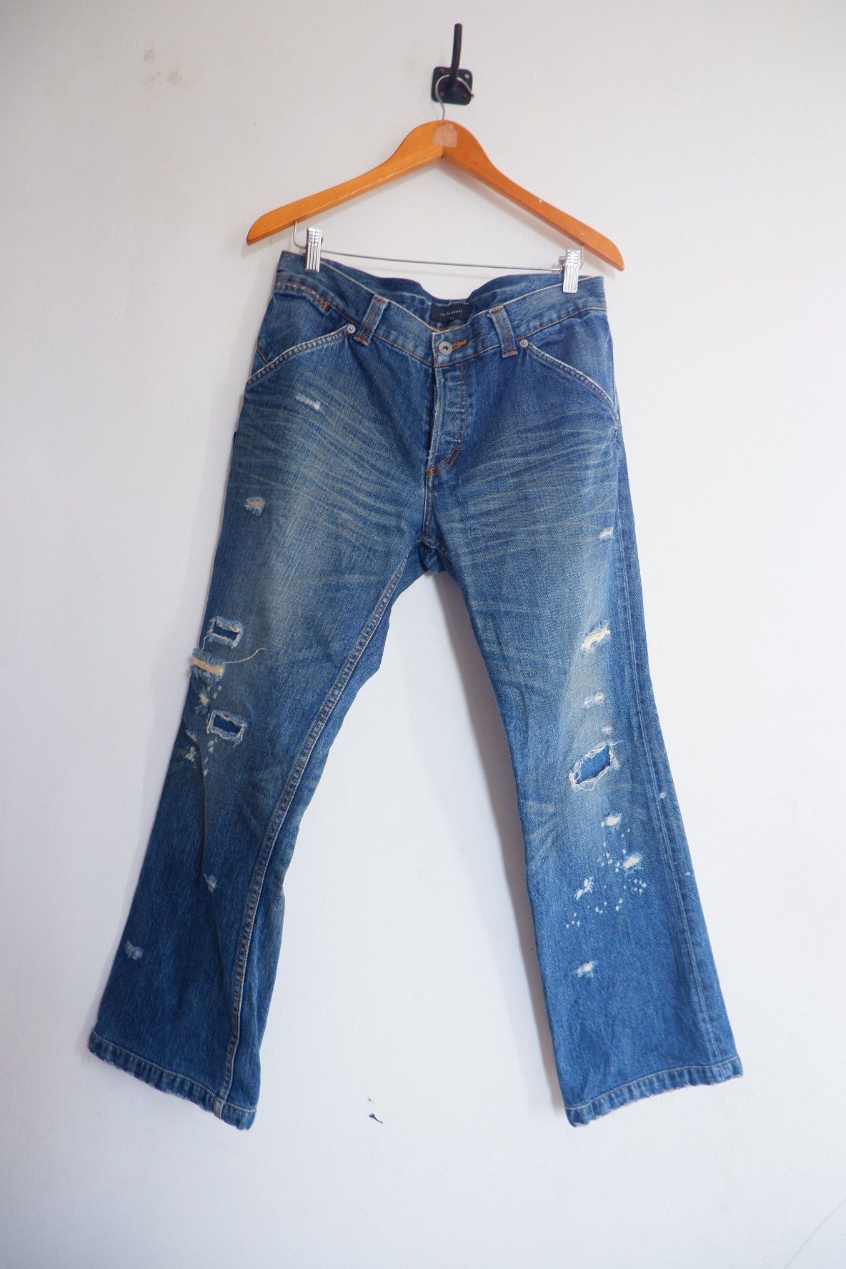 If Six Was Nine Vintage Joseph Homme Distressed Buckle Back Jeans Size US 34 / EU 50 - 1 Thumbnail