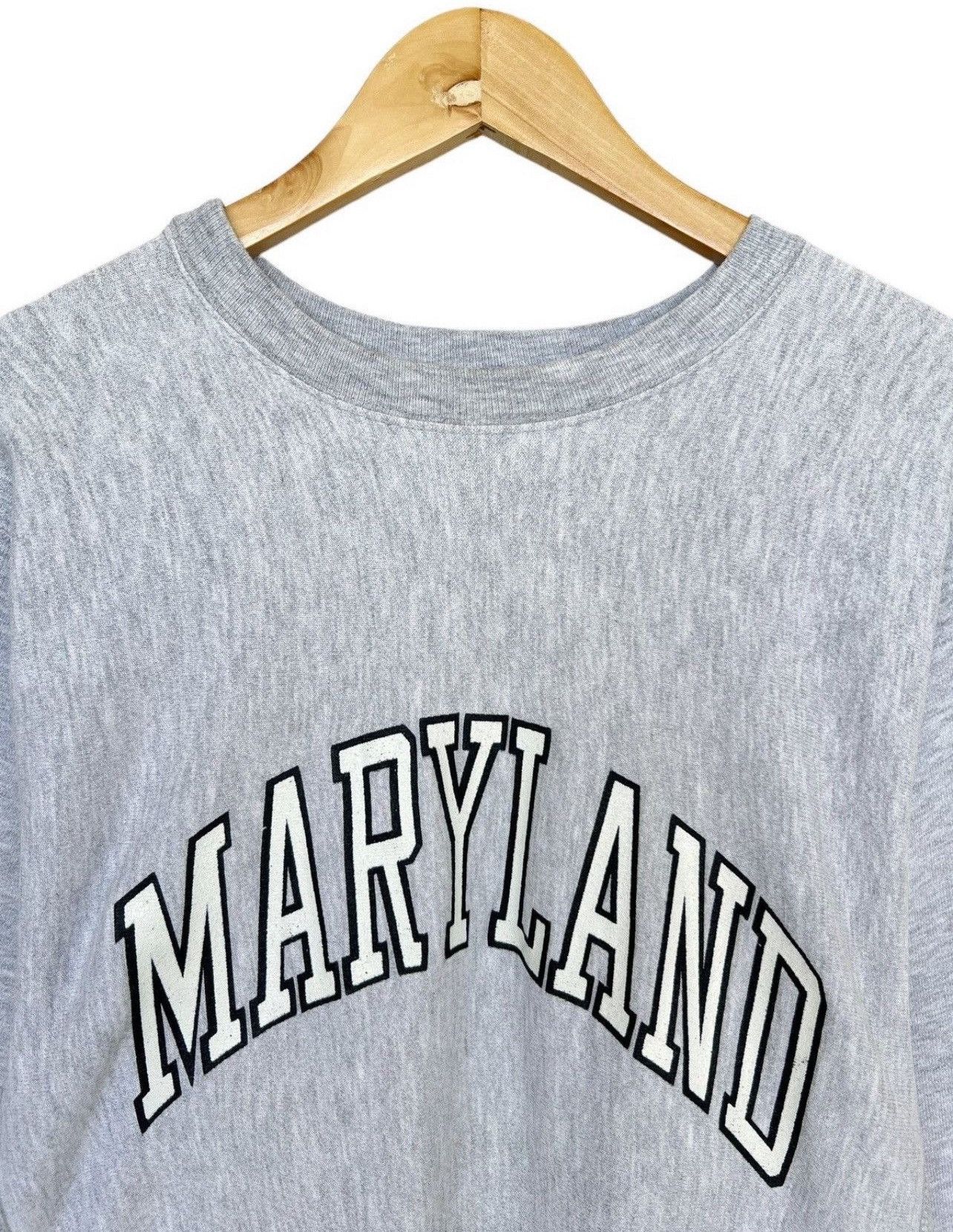 Vintage Vintage 90s Maryland Champion Reverse Weave Sweatshirt Size US M / EU 48-50 / 2 - 2 Thumbnail