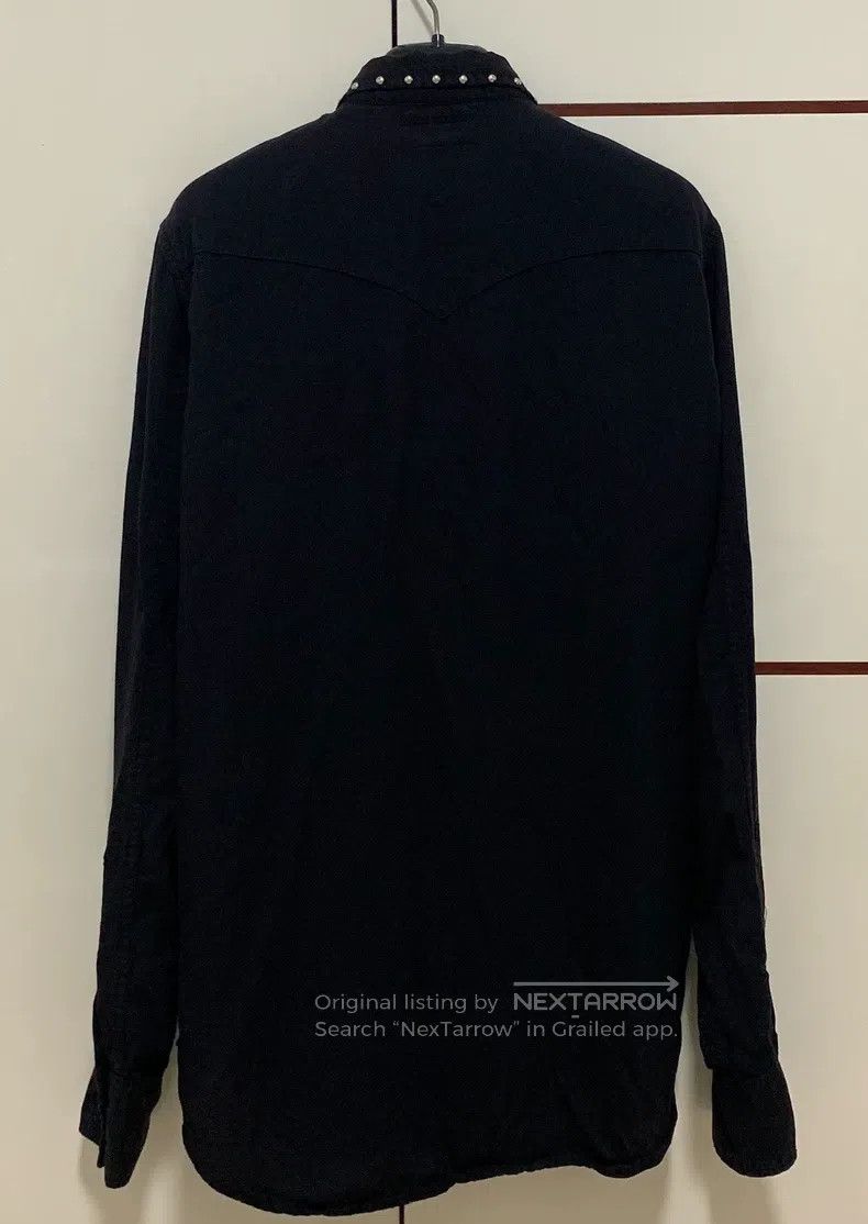 Saint Laurent Paris Saint Laurent Paris Black Denim Double Pocket Stud Shirt Size US L / EU 52-54 / 3 - 2 Thumbnail