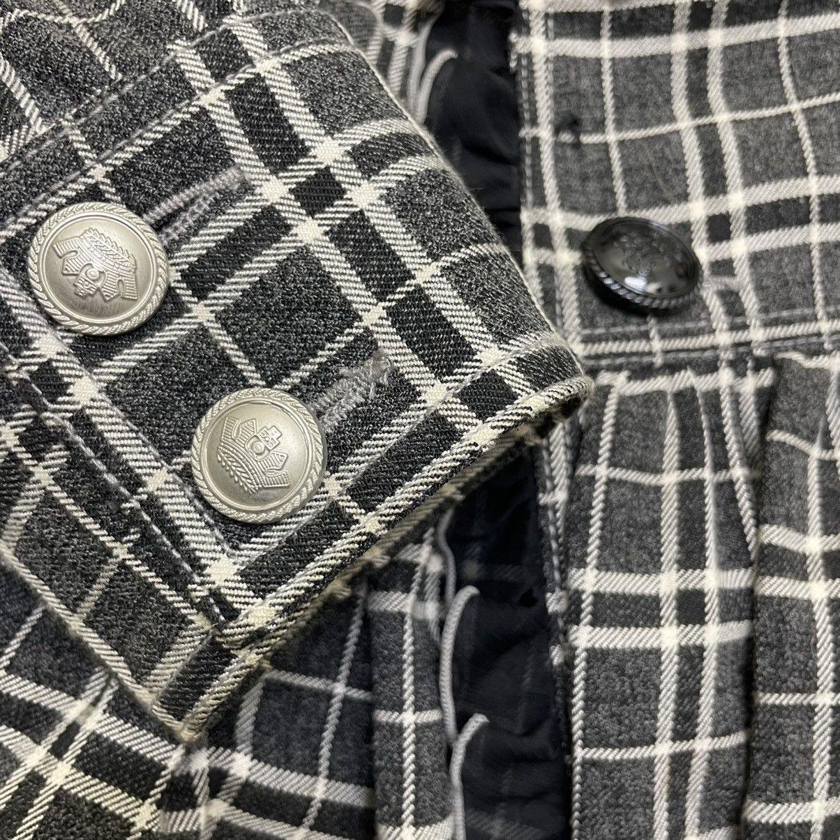 Le Grande Bleu (L.G.B.) 💥Vintage AlgoN Quins Checked Belted Jacket Size M / US 6-8 / IT 42-44 - 4 Thumbnail