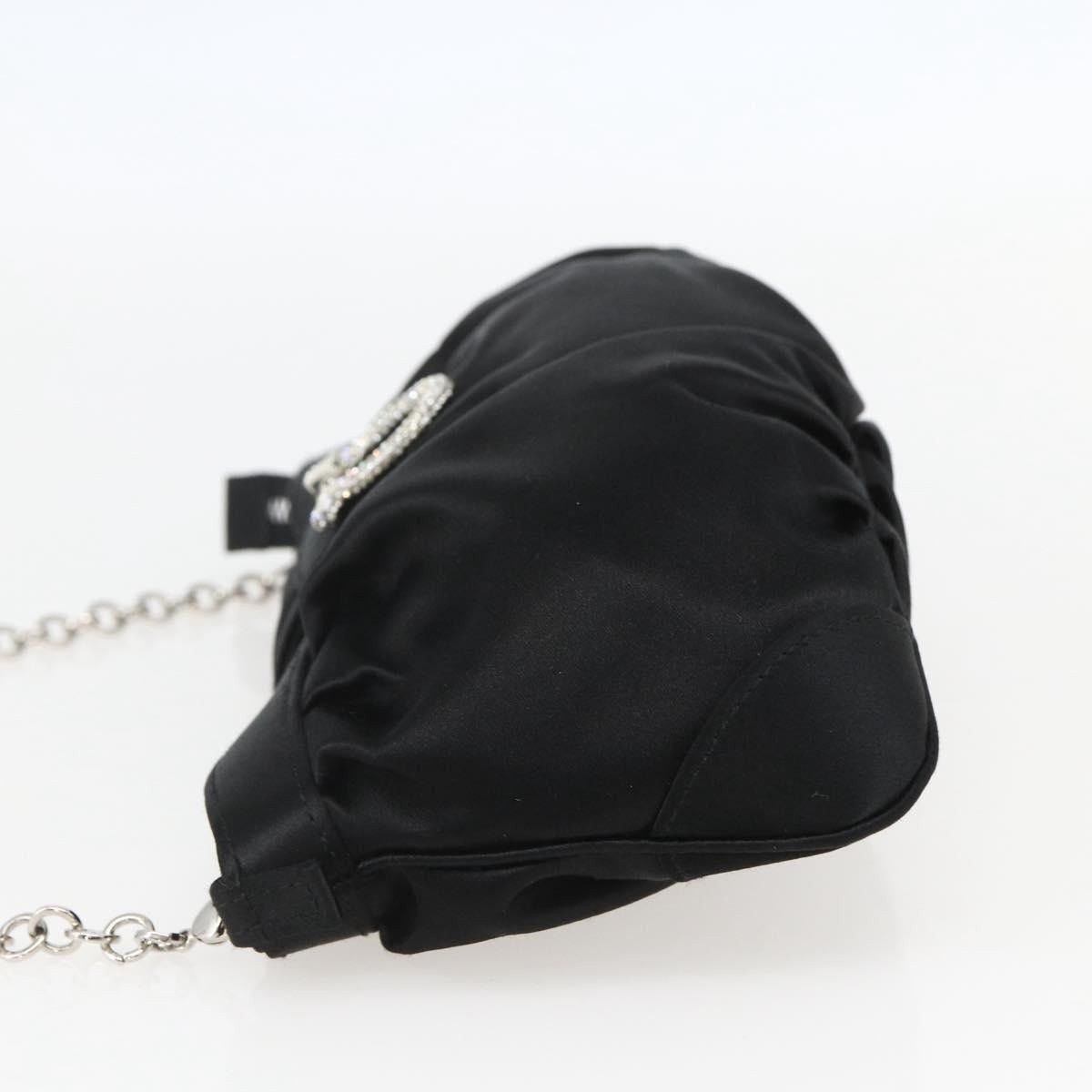 Salvatore Ferragamo Salvatore Ferragamo Satin Gancini Chain Shoulder Bag Black Size ONE SIZE - 4 Thumbnail