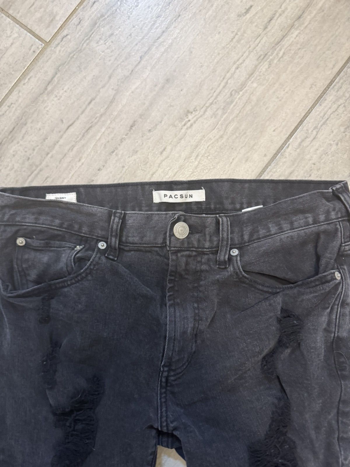 Pacsun pac-sun skinny ripped jeans Size US 32 / EU 48 - 7 Thumbnail