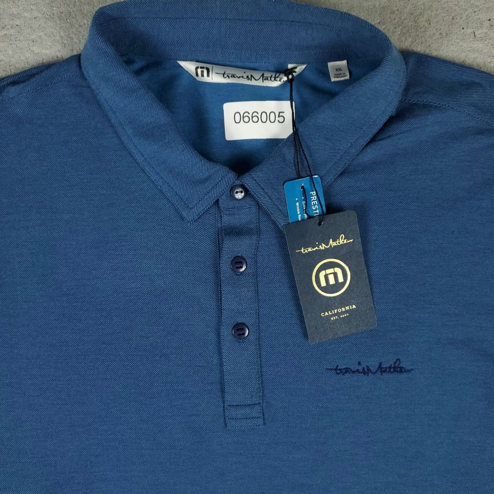 TravisMathew Travis Mathew Polo Shirt Mens 2XL Blue Golf Casual Short Sleeve Shirt Size US XXL / EU 58 / 5 - 2 Thumbnail