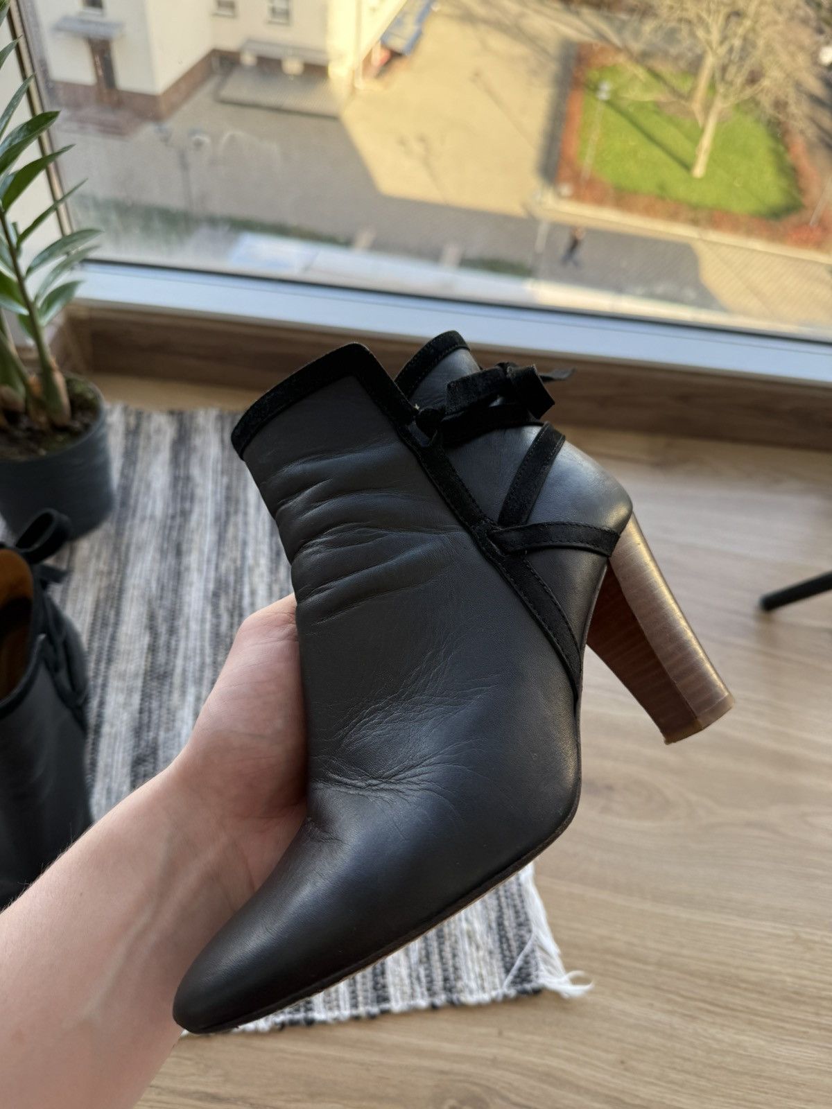 Sezane SEZANE BOOTS WOMENS SLIPON BLOCK HELL LEATHER BOOTIES CASUAL Size US 8 / IT 38 - 9 Thumbnail