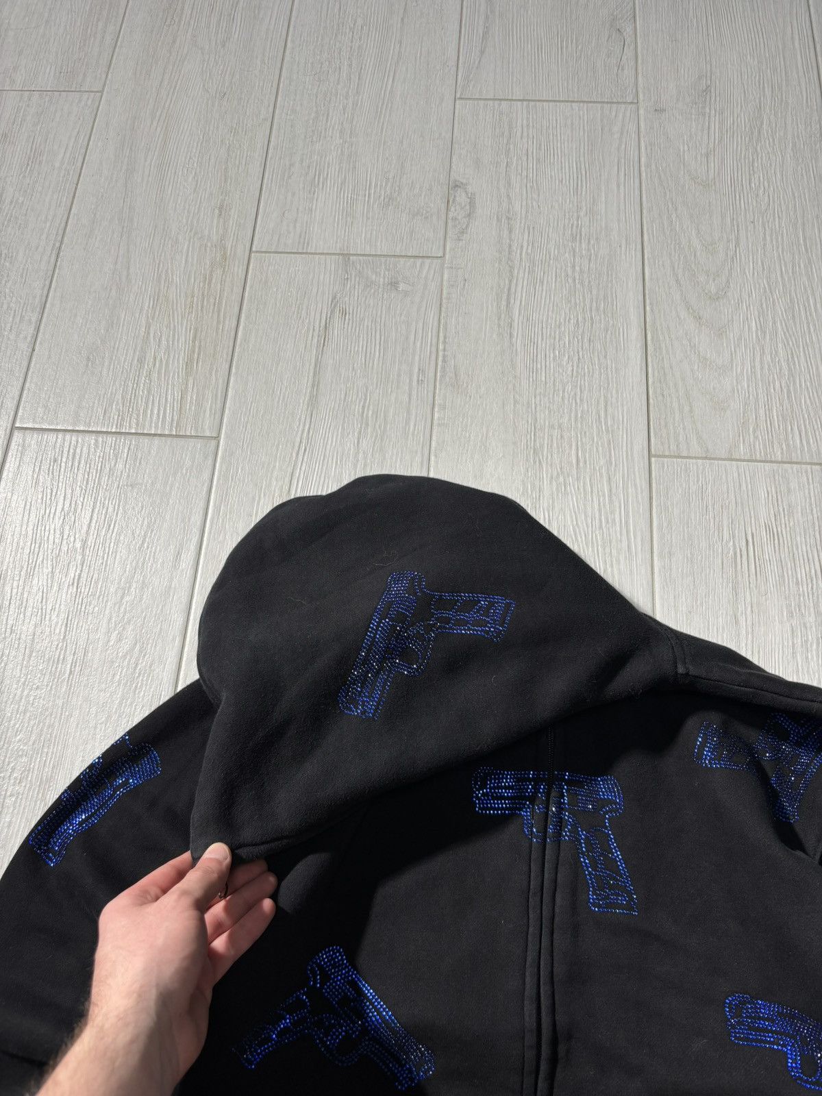 Japanese Brand Vintage Japanese Hoodie Full Zip Ninja Style Rhinestones Size US S / EU 44-46 / 1 - 6 Thumbnail