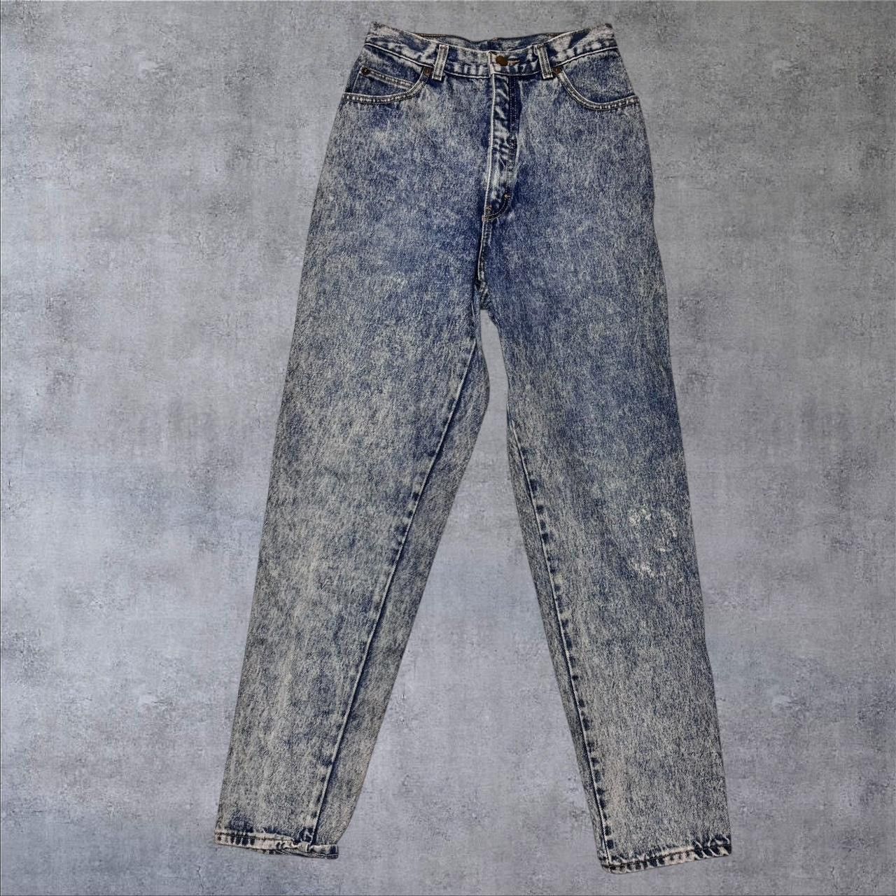 Vintage 1980s High-Waisted Acid Wash Jeans Size 26" / US 2 / IT 38 - 4 Thumbnail